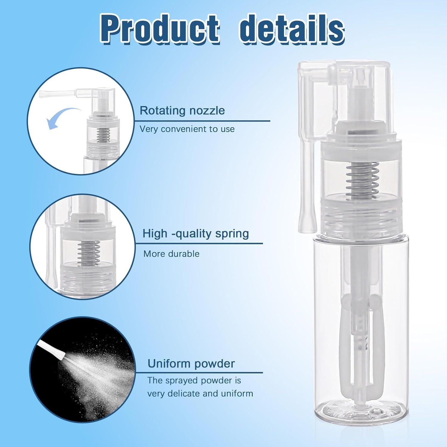 Botellas de Spray de Polvo Vin Beauty 35ml + 14ml Reutilizables