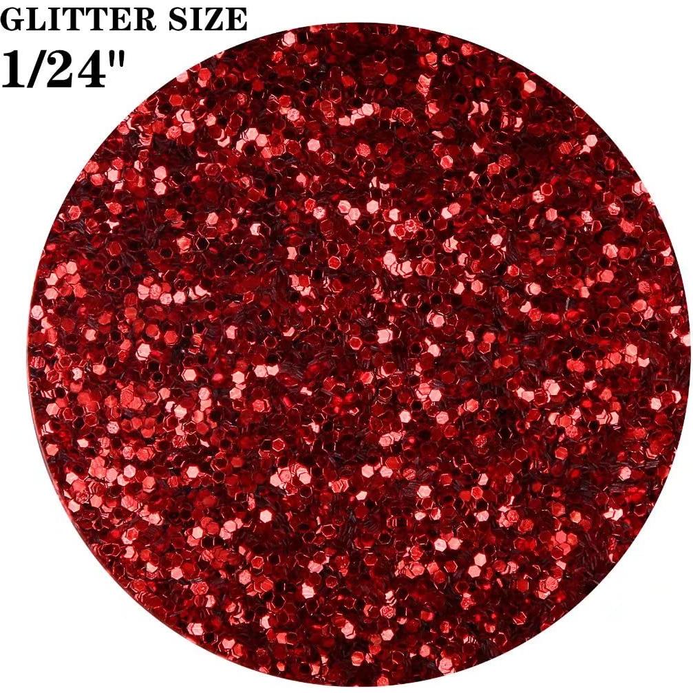 Purpurina Chunky Roja 113.4 g TORC para Manualidades y Maquillaje