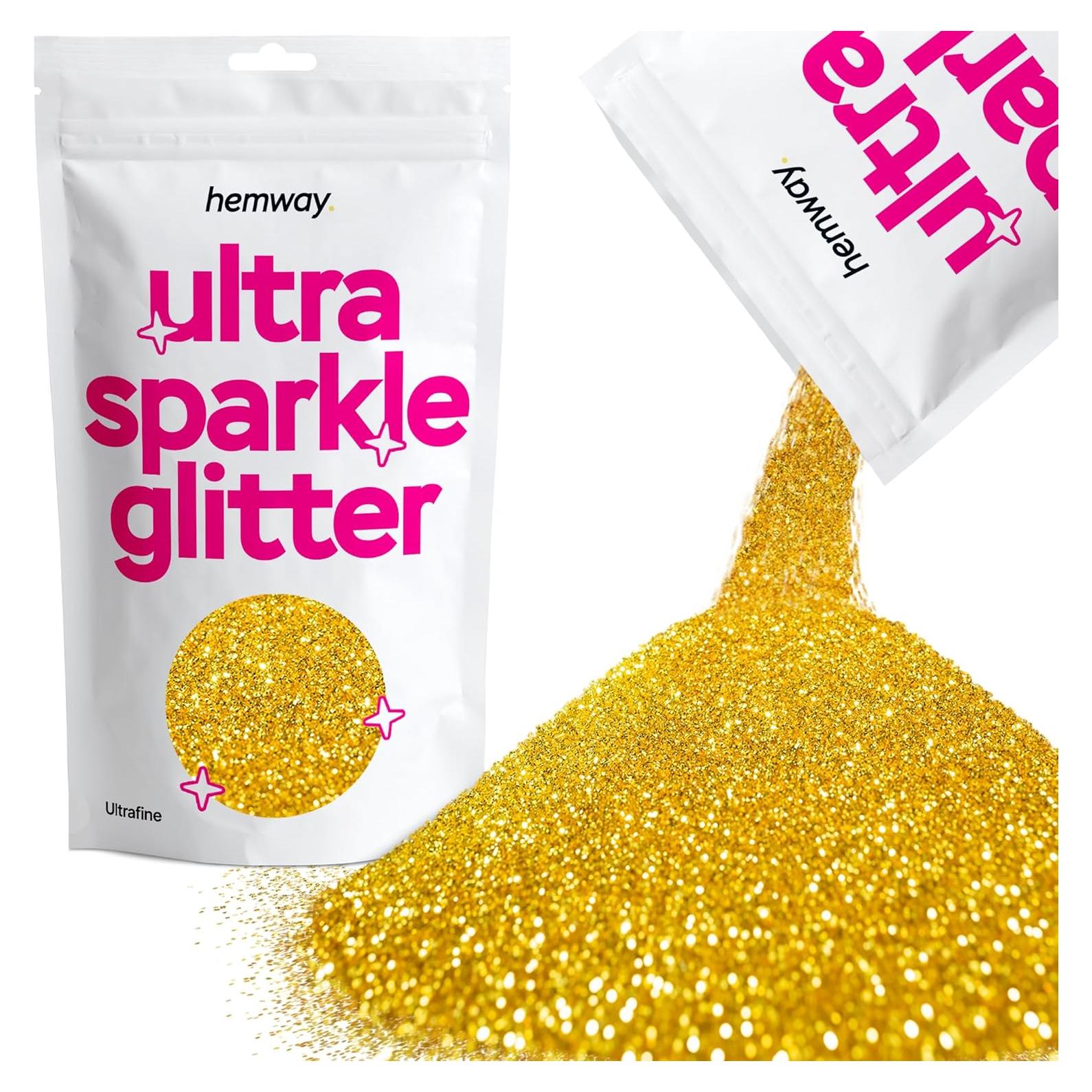 Glitter Ultra Brillante Hemway Oro 100g - Grado Cosmético