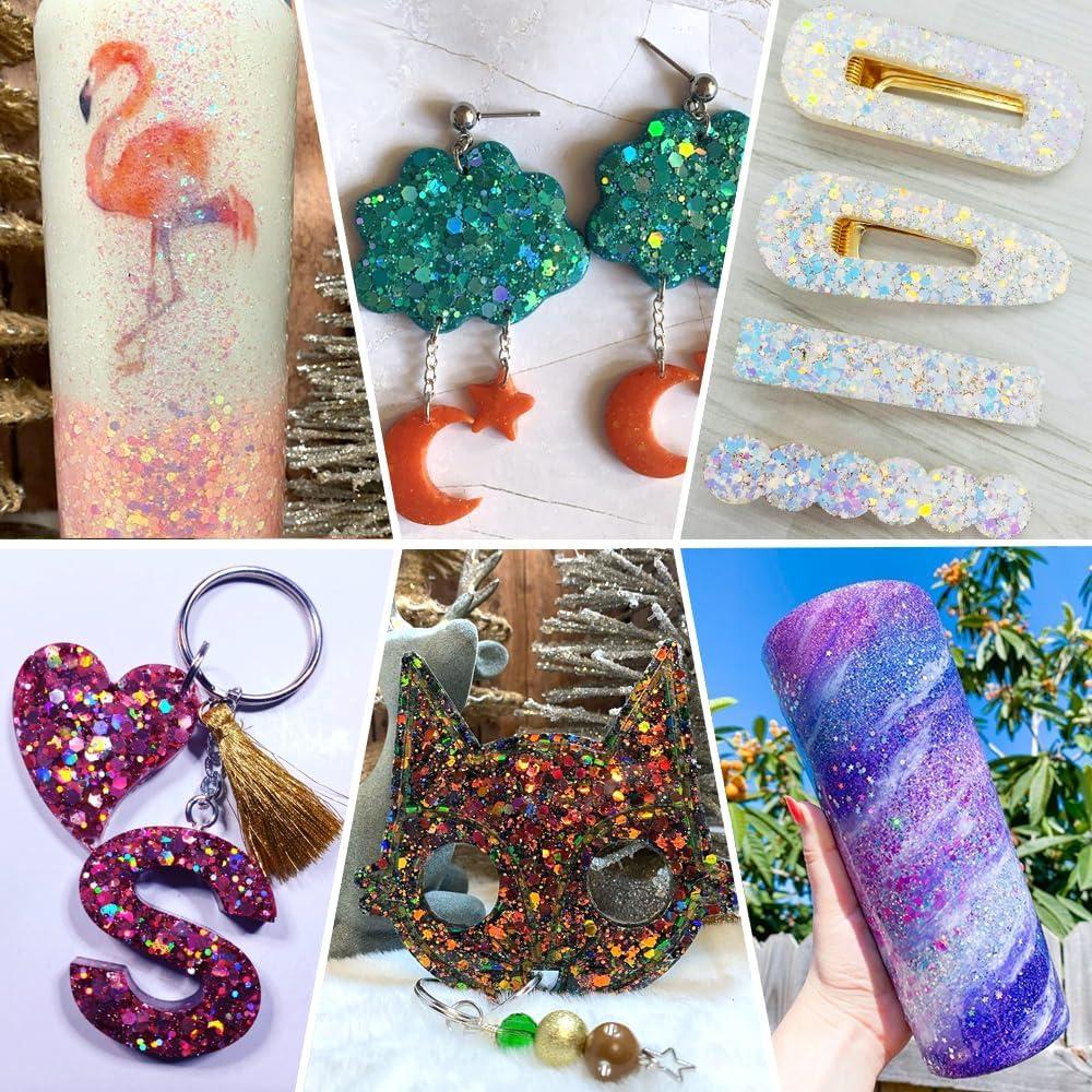 Glitter Chunky Iridiscente Estanoite 160g Naranja para Manualidades