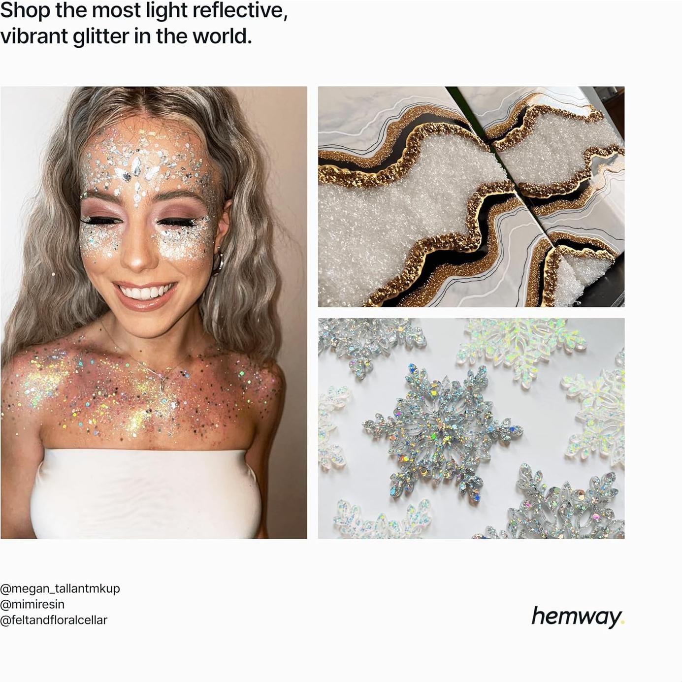 Glitter Biodegradable Hemway 100g Madreperla Iridiscente