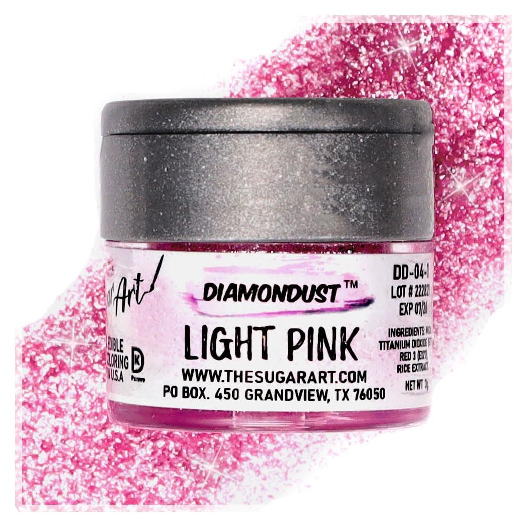 Brillo Comestible Rosa Claro The Sugar Art 4g Kosher Vegano