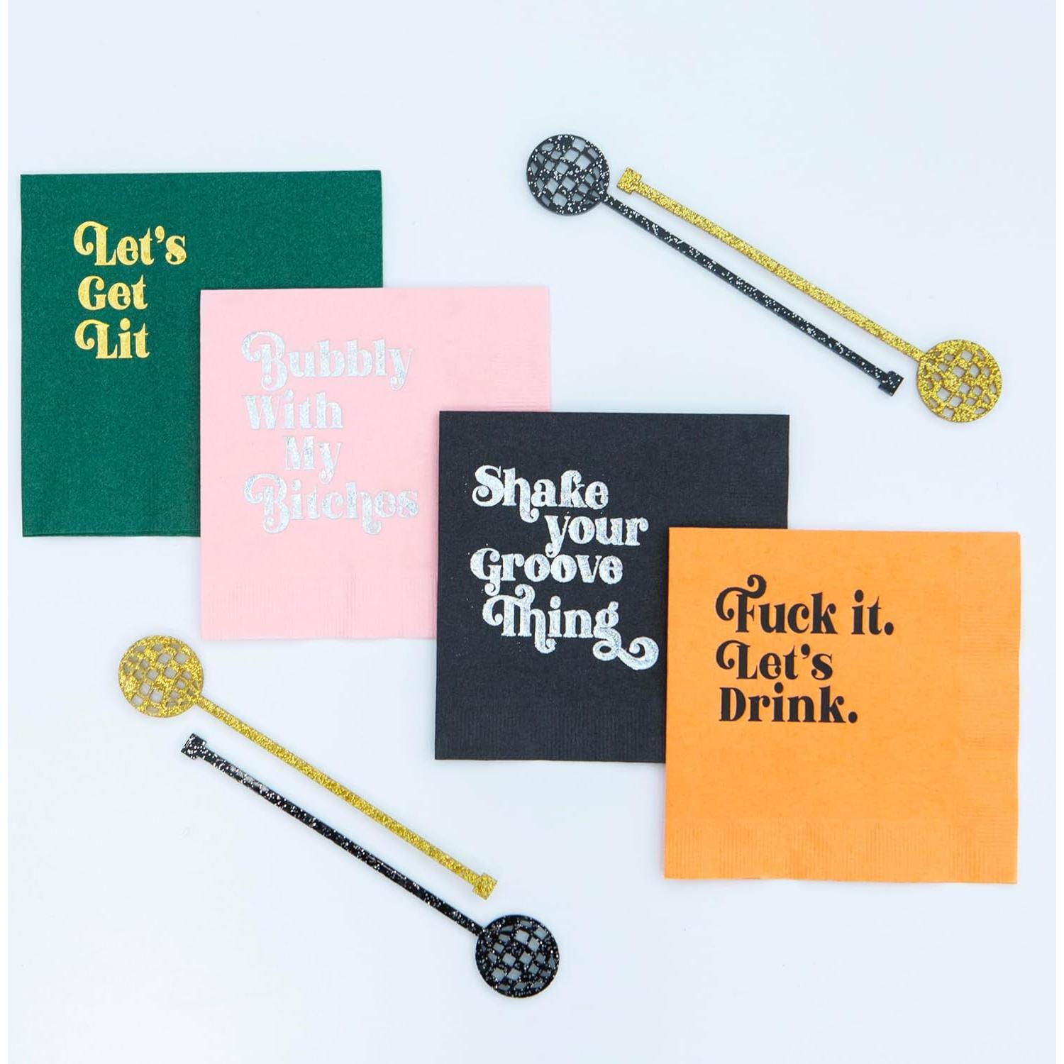 Servilletas Desechables de Fiesta Disco MODLOUNGE 20 Piezas 12.7cm