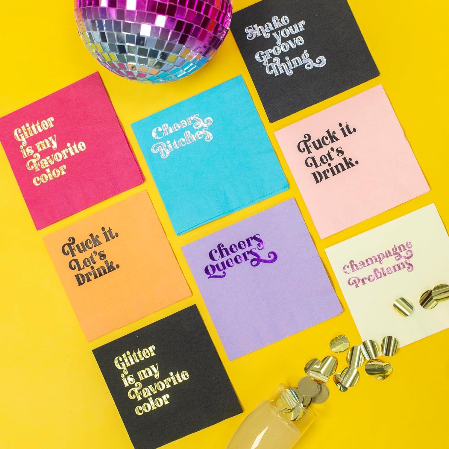 Servilletas Desechables de Fiesta Disco MODLOUNGE 20 Piezas 12.7cm