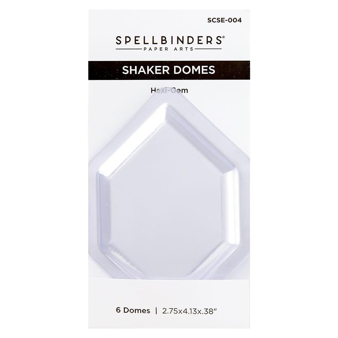 Domo Shaker Hexi-Gem Spellbinders Paquete de 6 Claros