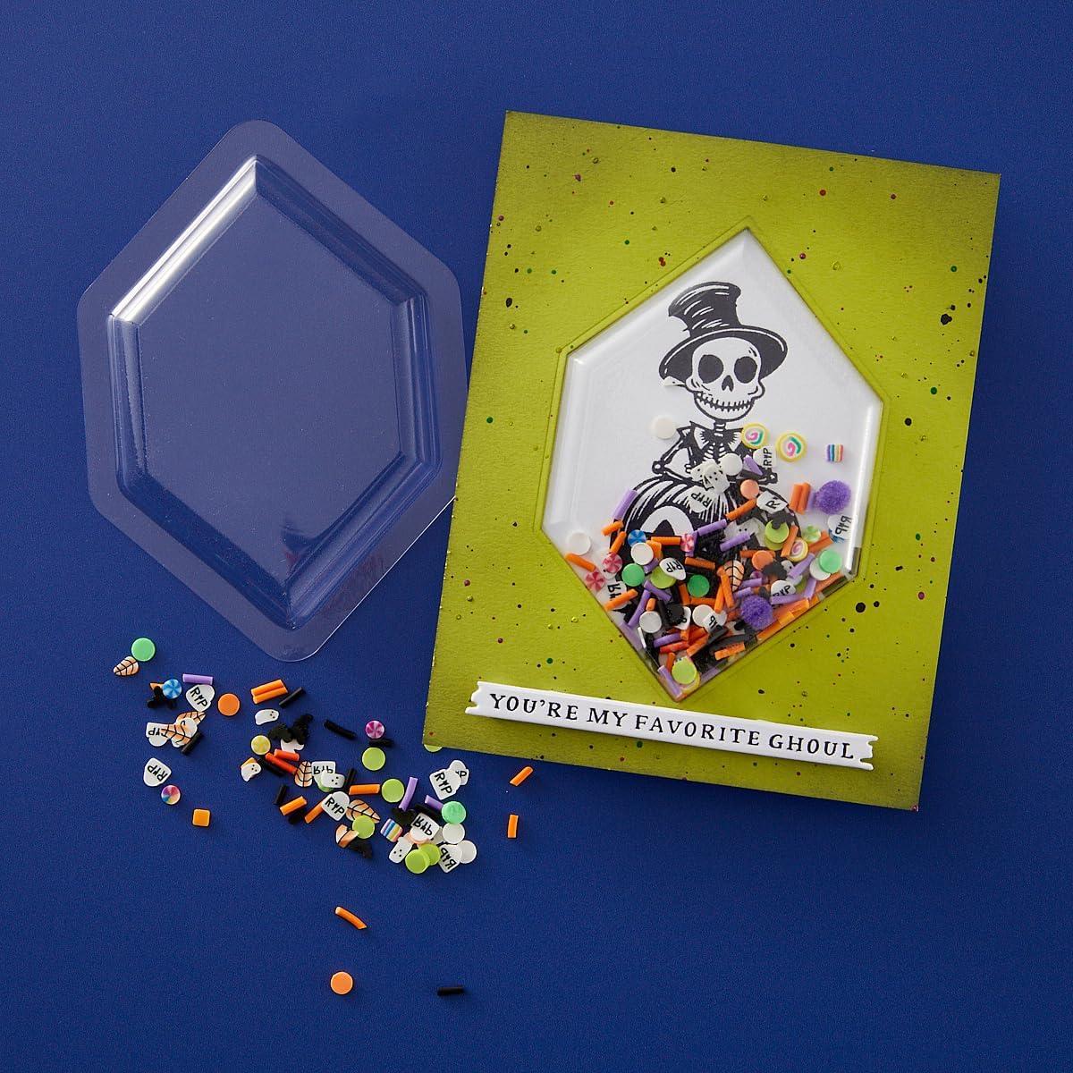 Domo Shaker Hexi-Gem Spellbinders Paquete de 6 Claros