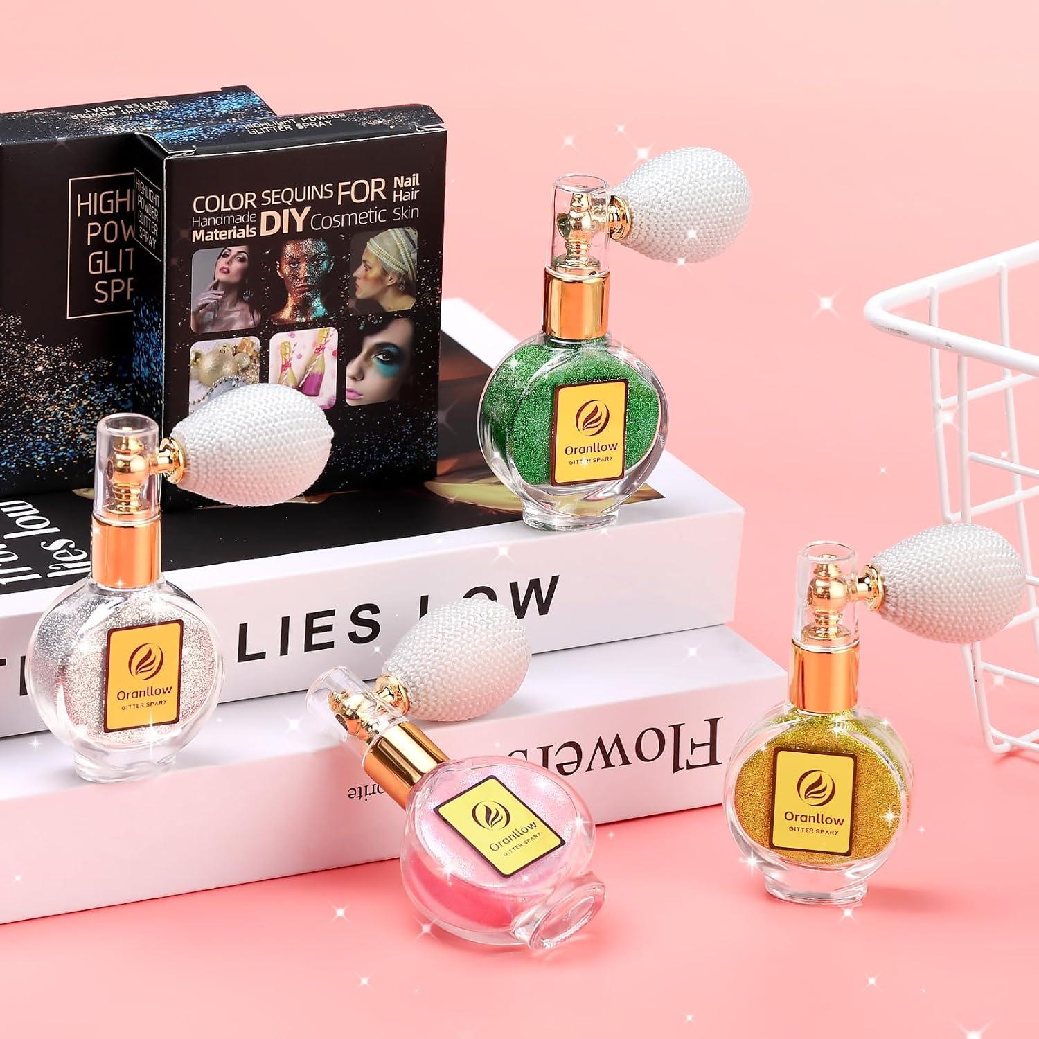 Spray de Brillo Corporal Holográfico Oranllow 70.87g Plateado