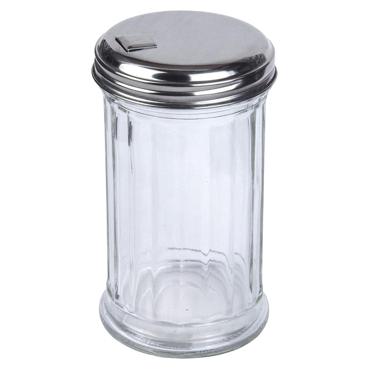 Dispensador de Azúcar de Vidrio BNYD 14 cm con Tapa de Metal