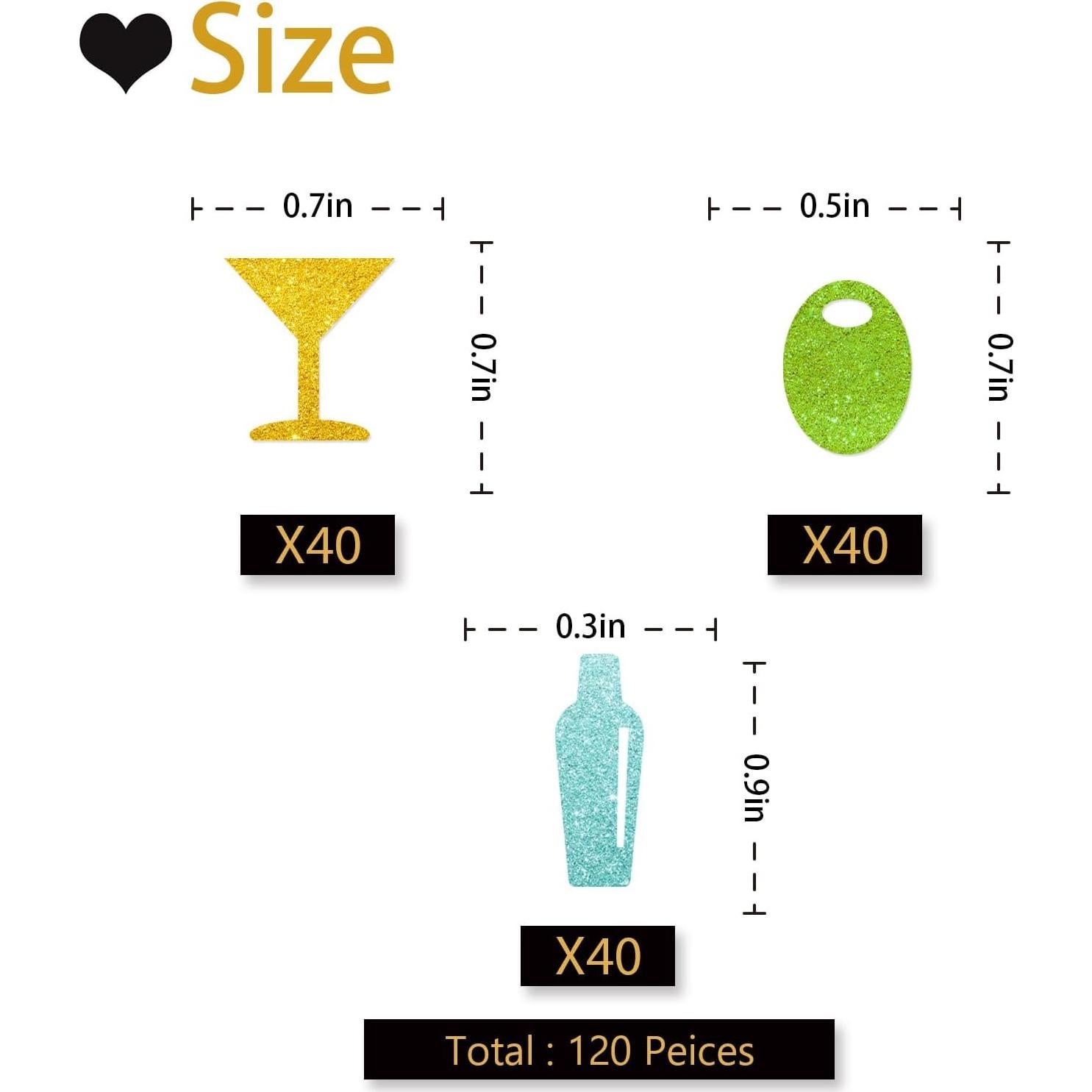 Confeti de Martini Brillante 120PCS para Fiesta - MINUET