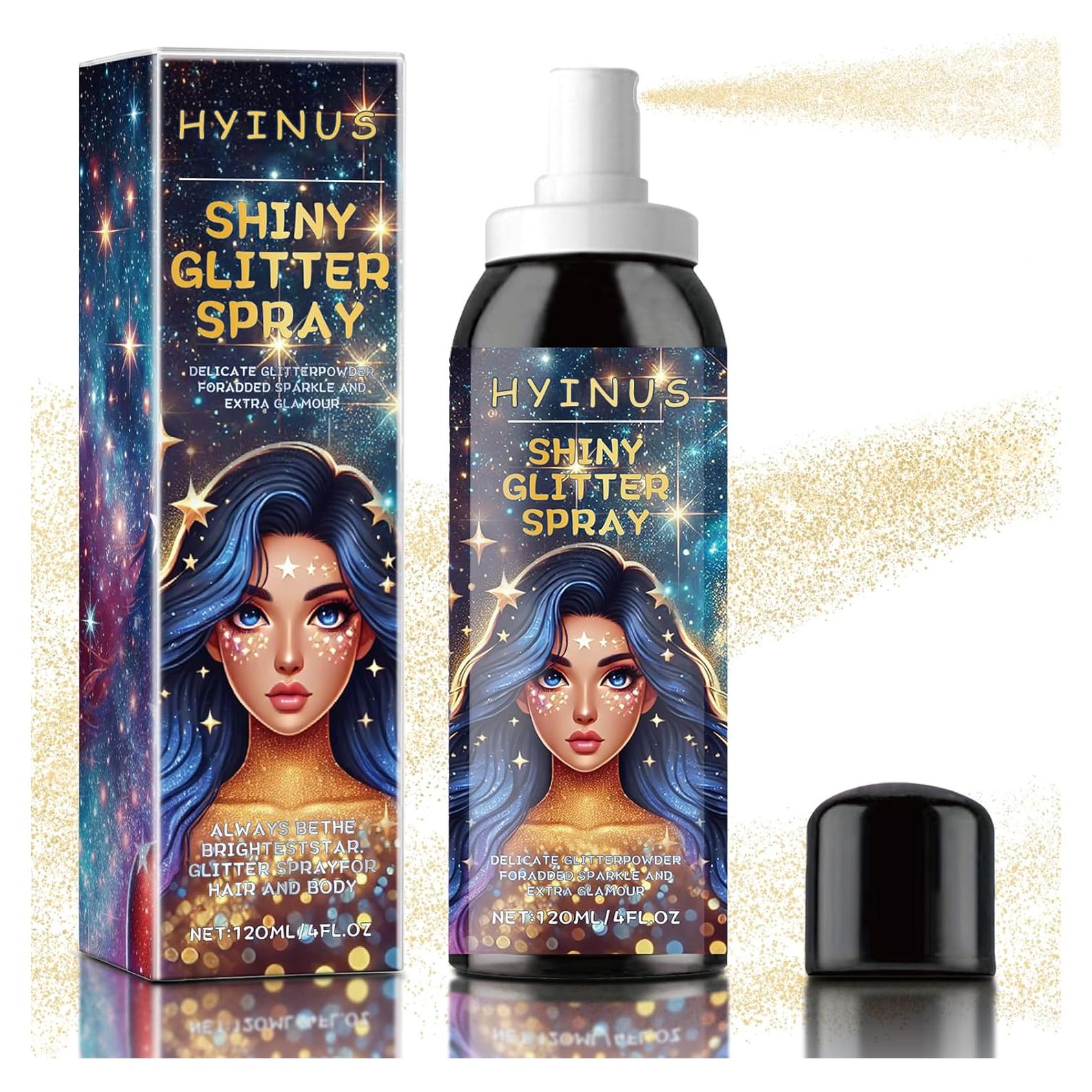 Spray Brillante para Cuerpo y Cabello HYINUS 120ml Oro