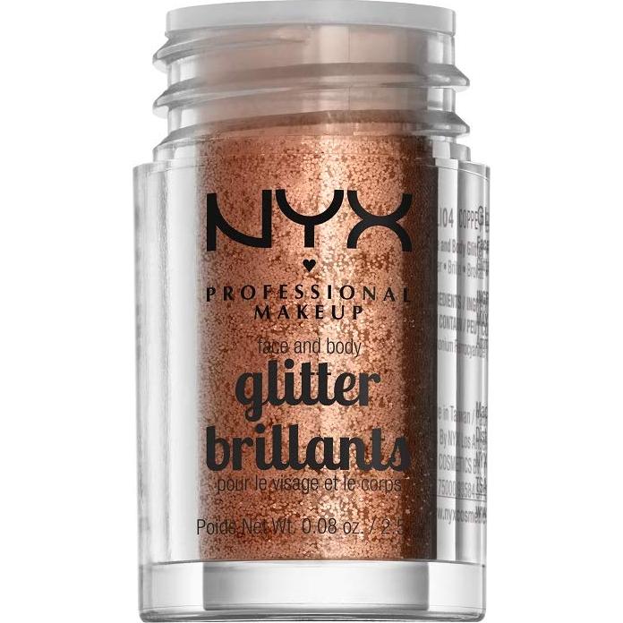 Brillo para Cara y Cuerpo NYX Cobre 2.27g - Maquillaje Brillante