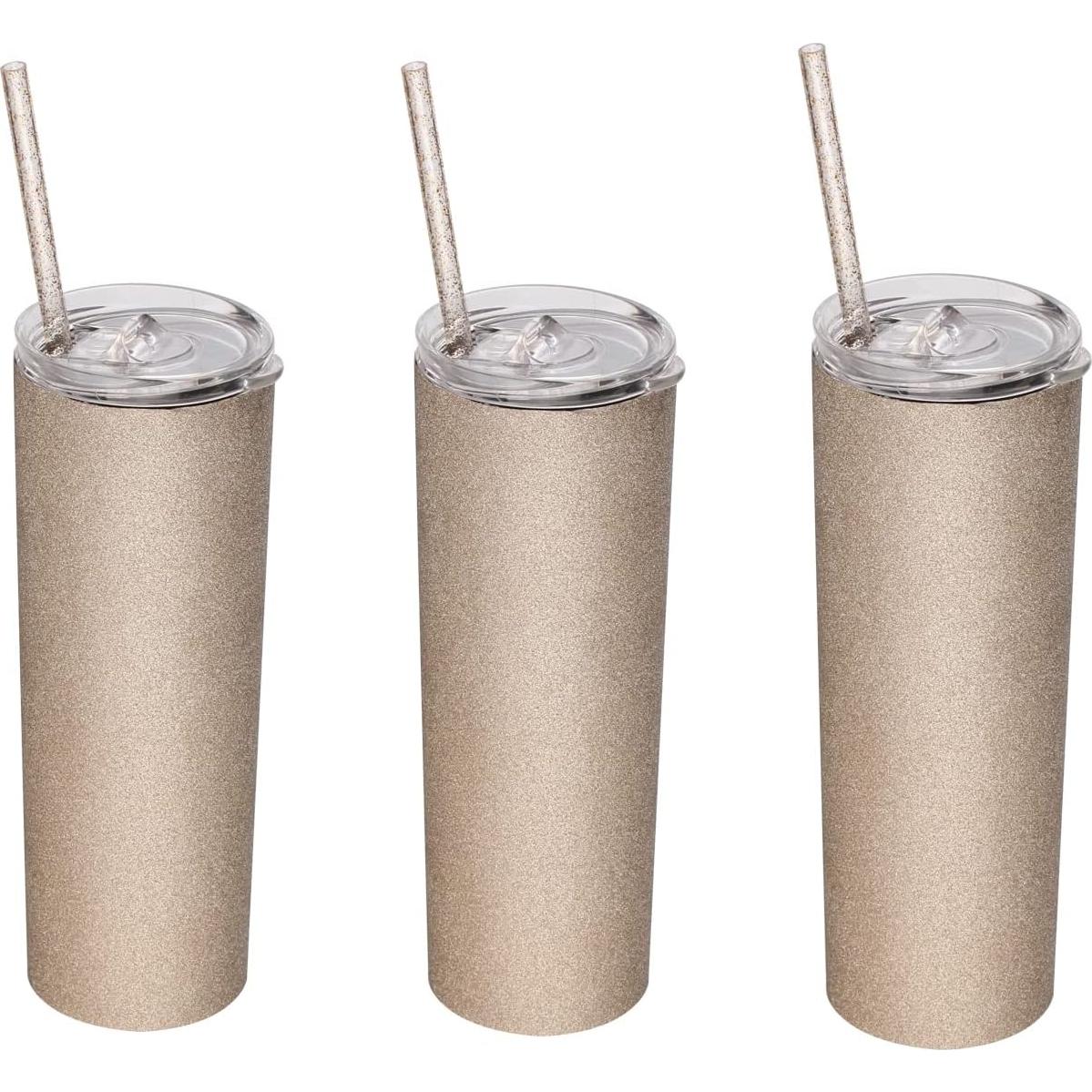 Popotes Reutilizables Dakoufish 12 Piezas 28.2cm Brillo Dorado