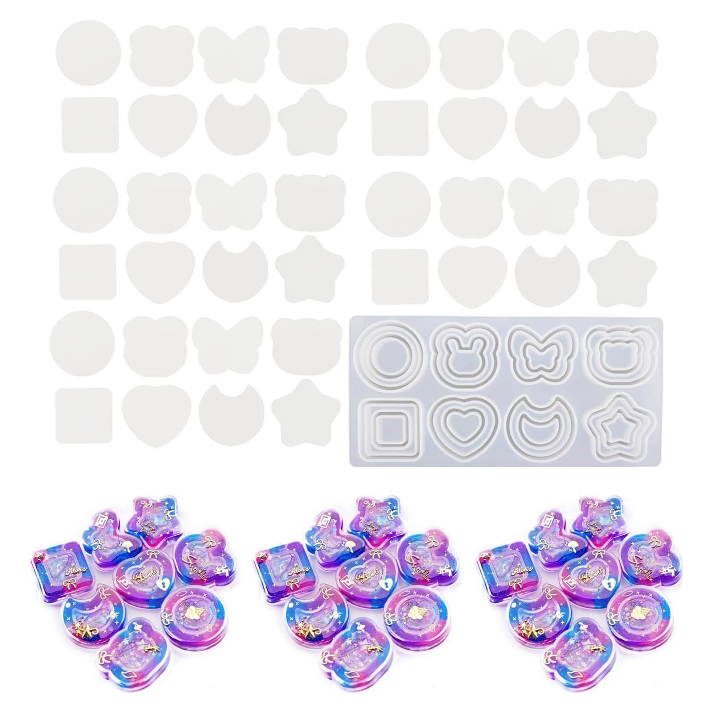 Molde de Silicona para Resina Xidmold 10x1.3x22cm 1pc + 40 Hojas PVC