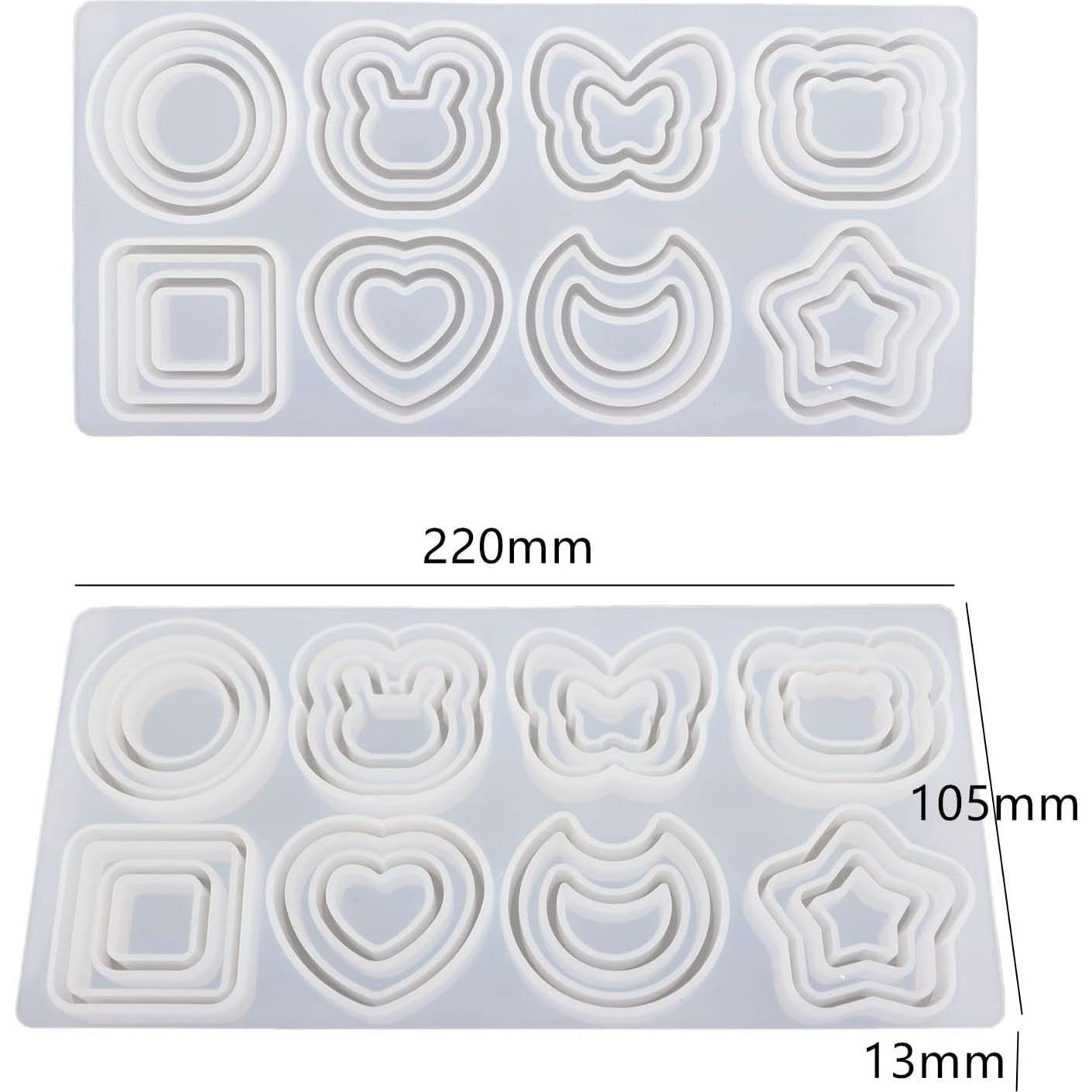 Molde de Silicona para Resina Xidmold 10x1.3x22cm 1pc + 40 Hojas PVC