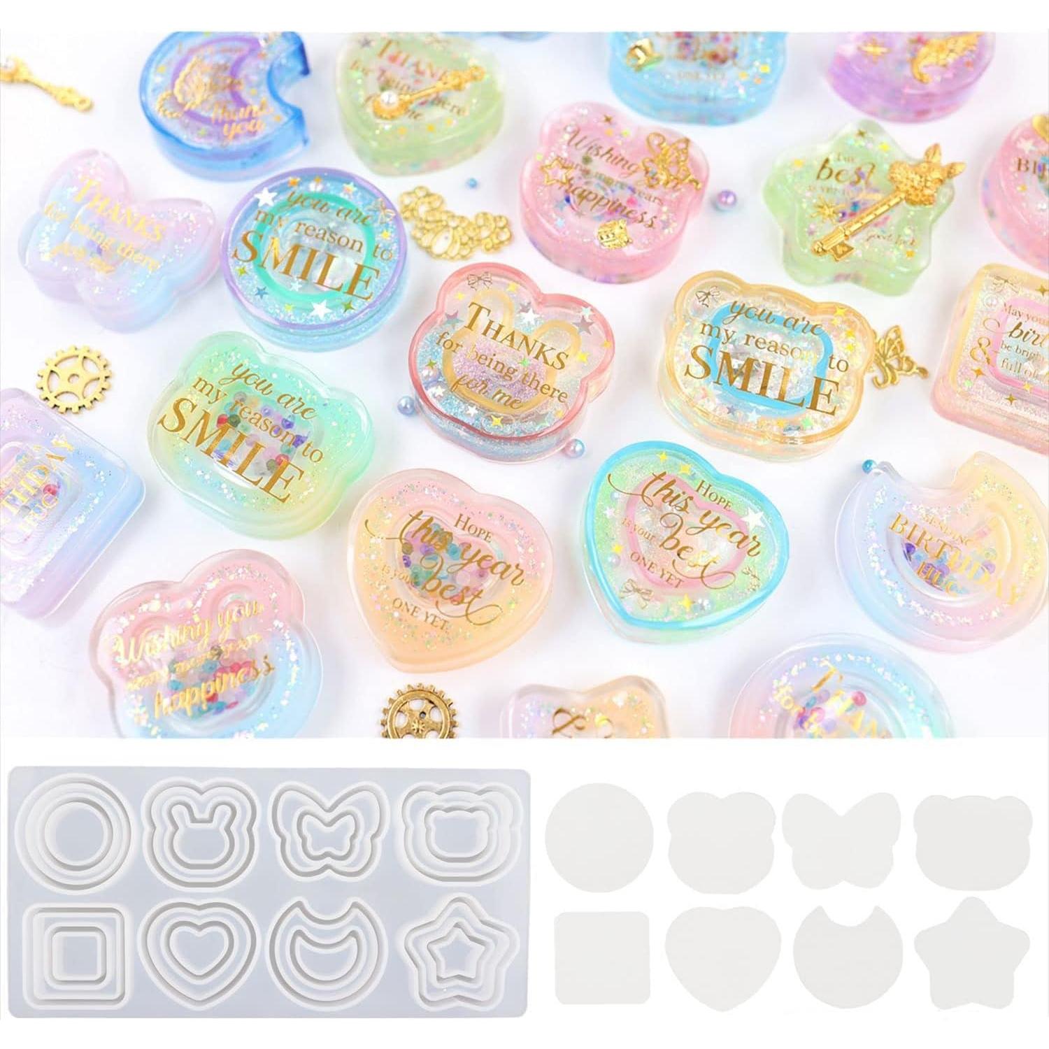 Molde de Silicona para Resina Xidmold 10x1.3x22cm 1pc + 40 Hojas PVC