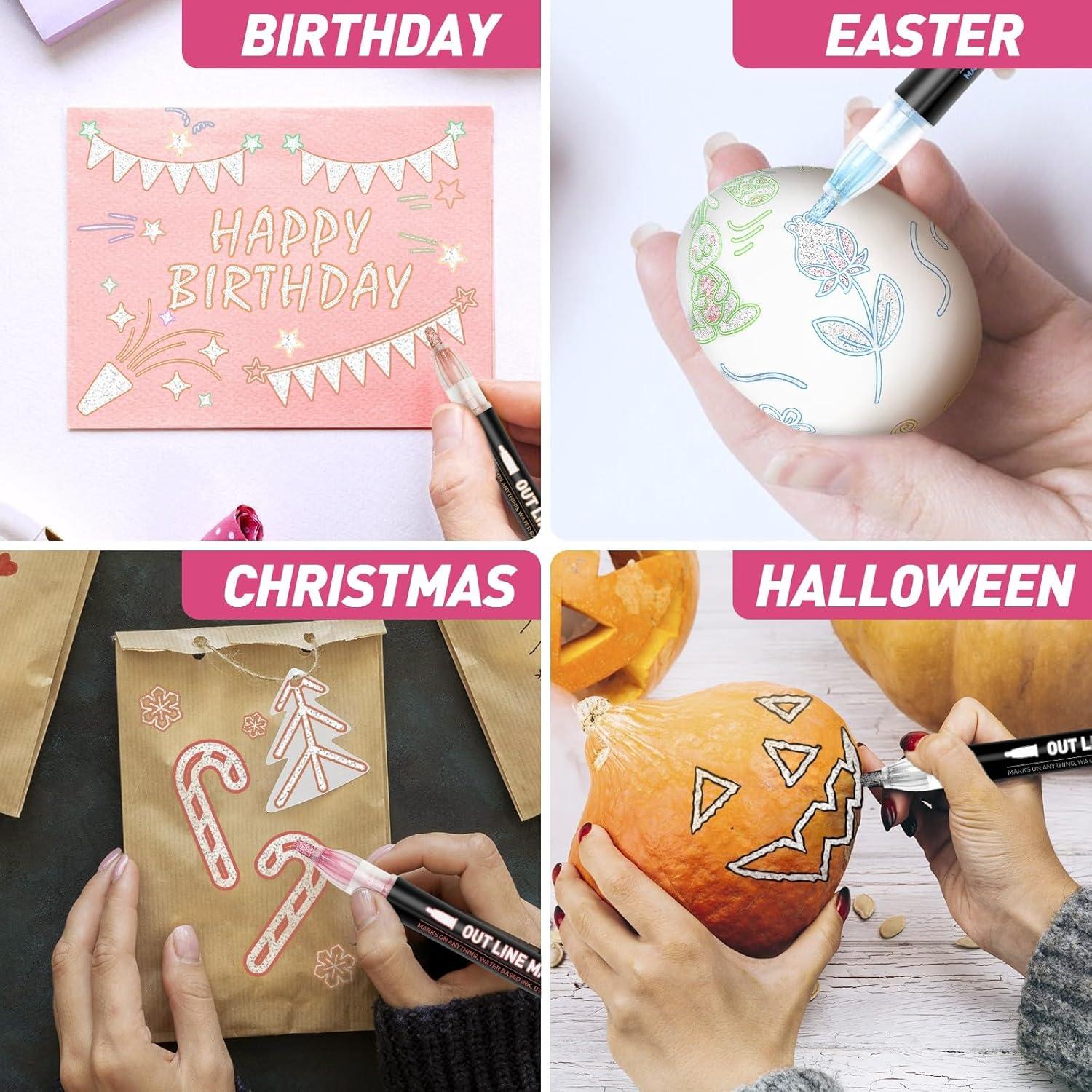 Marcadores Brillantes GLOPUS 12 Unidades para Manualidades