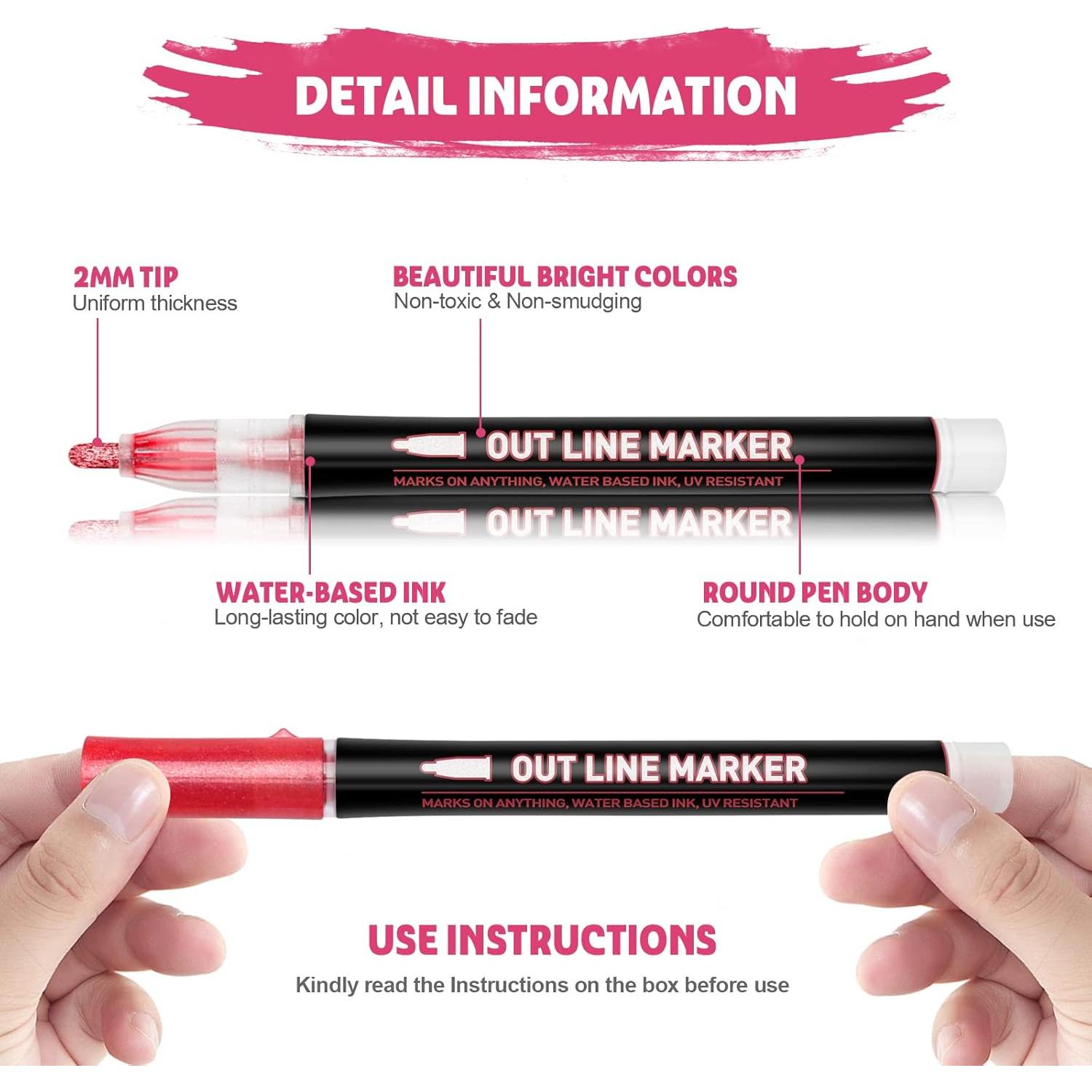 Marcadores Brillantes GLOPUS 12 Unidades para Manualidades