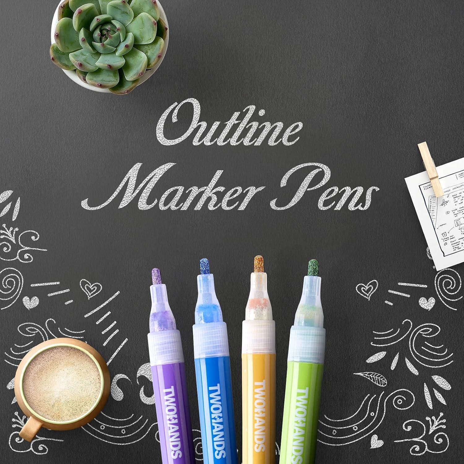 Marcadores Metálicos TWOHANDS, 12 Colores, Punta Fina