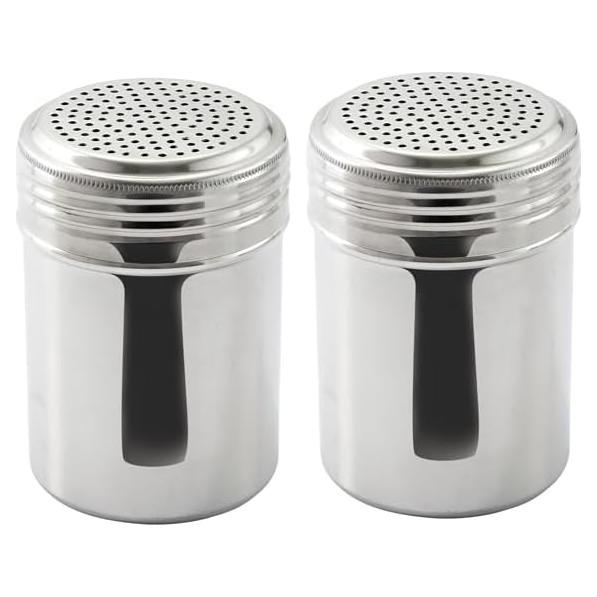 Dredge Shaker Acero Inoxidable Gran Credenciales Set 2x10oz