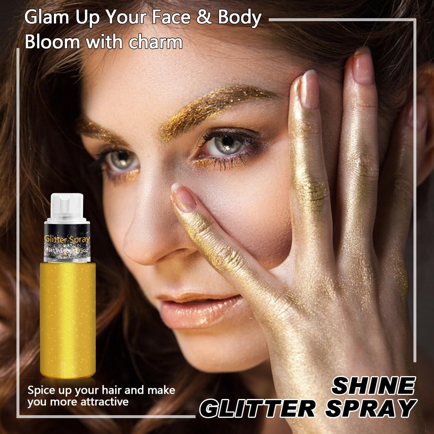 Spray de Brillo Corporal Meilury 10g - Holográfico Oro