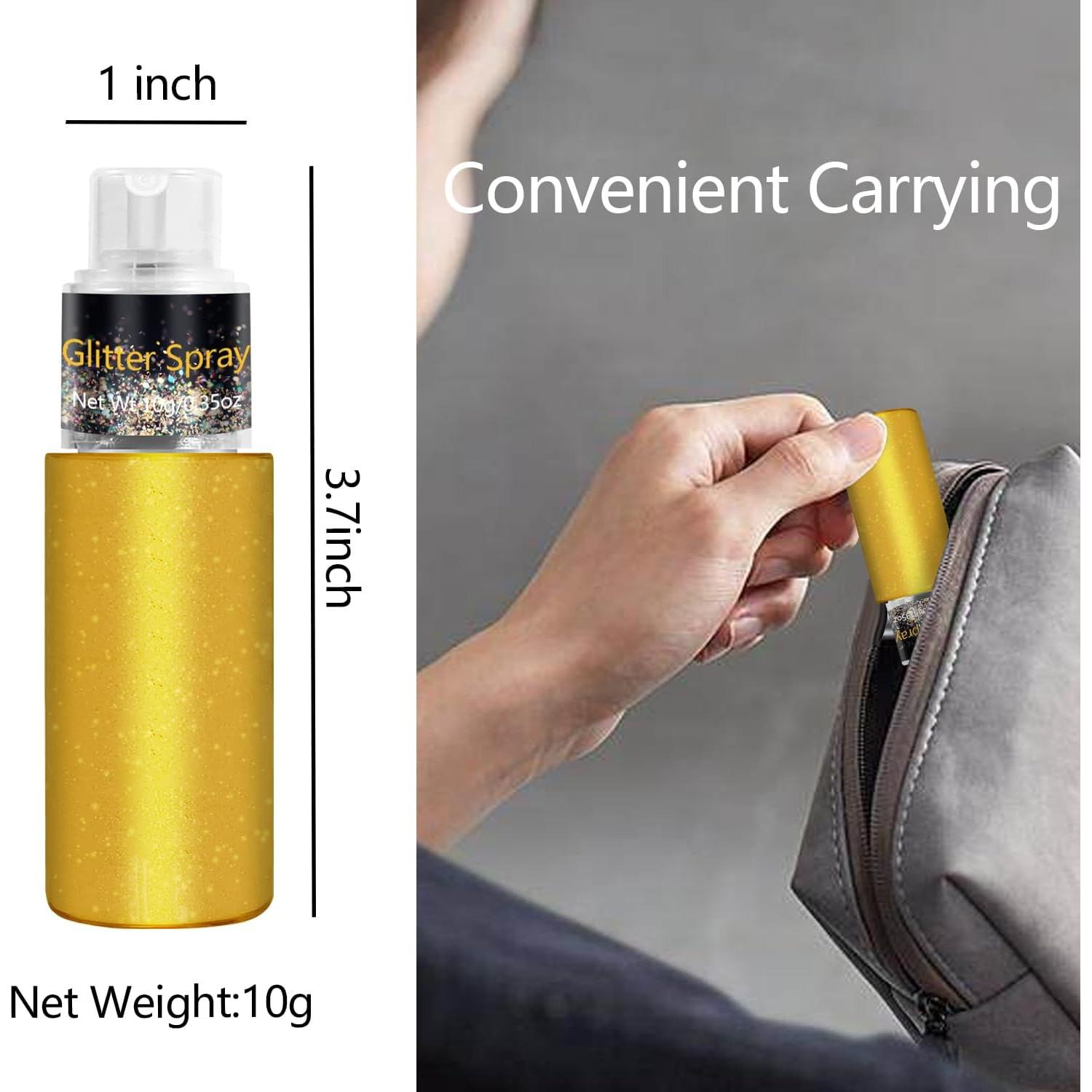 Spray de Brillo Corporal Meilury 10g - Holográfico Oro