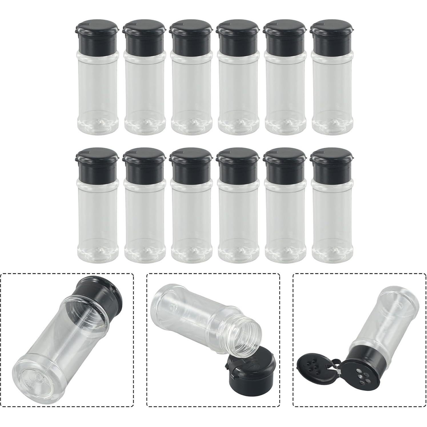 Botellas de Especias PETSTIBLE 100ml Transparentes 12 Pack