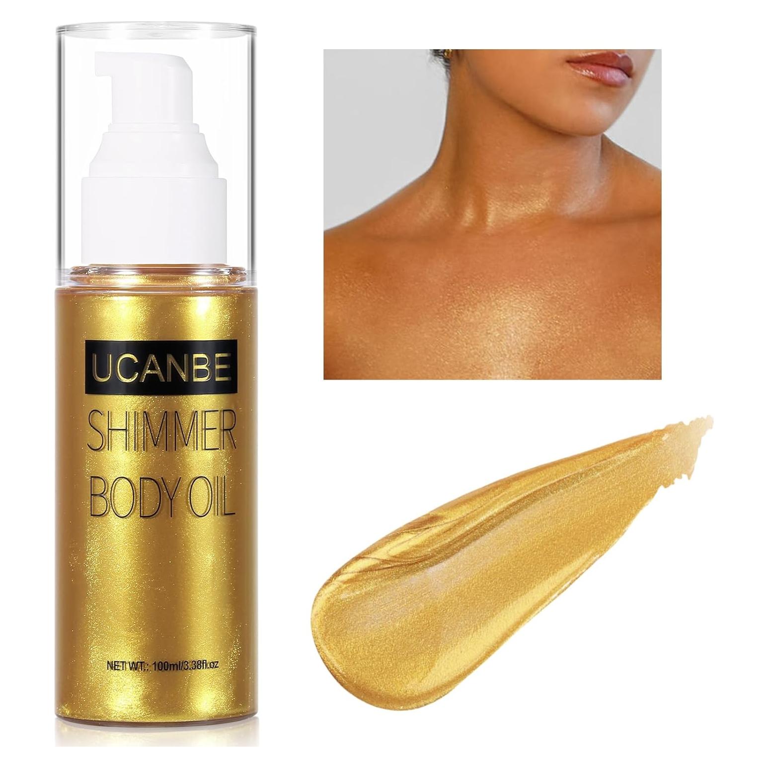UCANBE Aceite Brillante para el Cuerpo 100ml Oro Hidratante