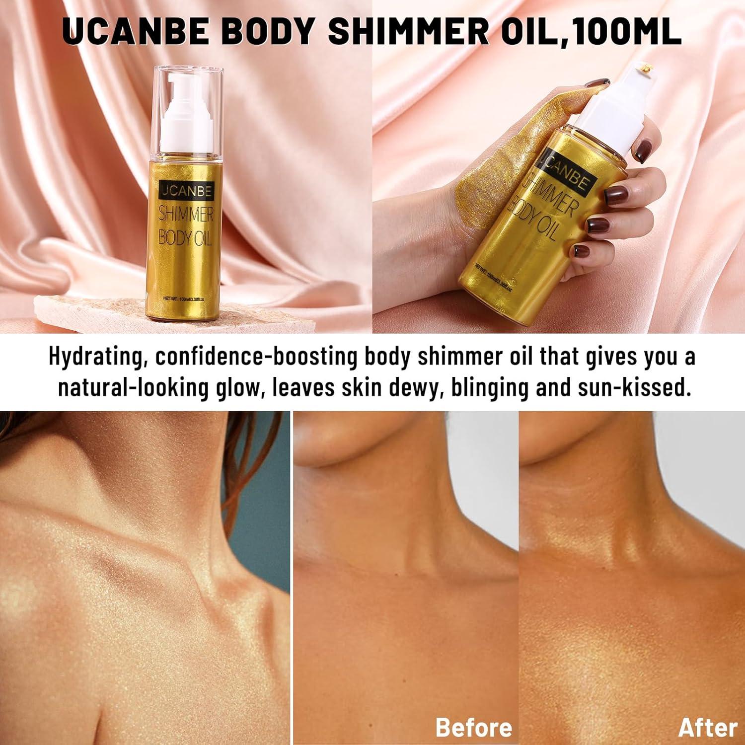 UCANBE Aceite Brillante para el Cuerpo 100ml Oro Hidratante