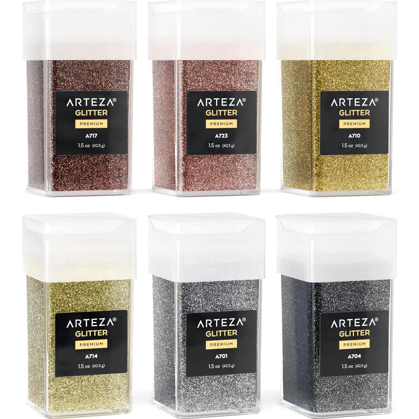Set de 6 Brillos Metálicos Fino Arteza 42.52 g para Manualidades