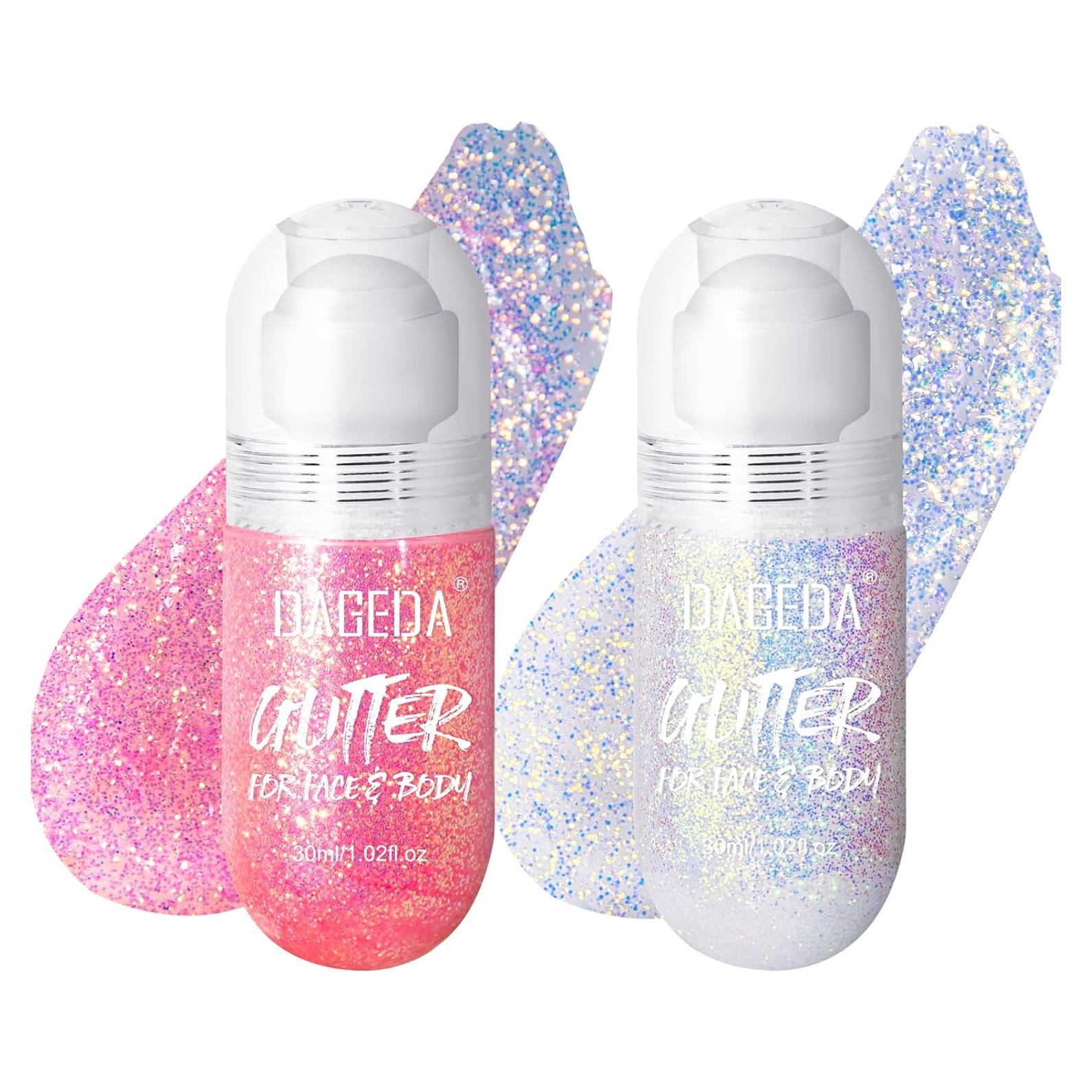 Gel de Brillo Corporal Roll-on DAGEDA Holográfico 104.9g Rosa/Oceánico