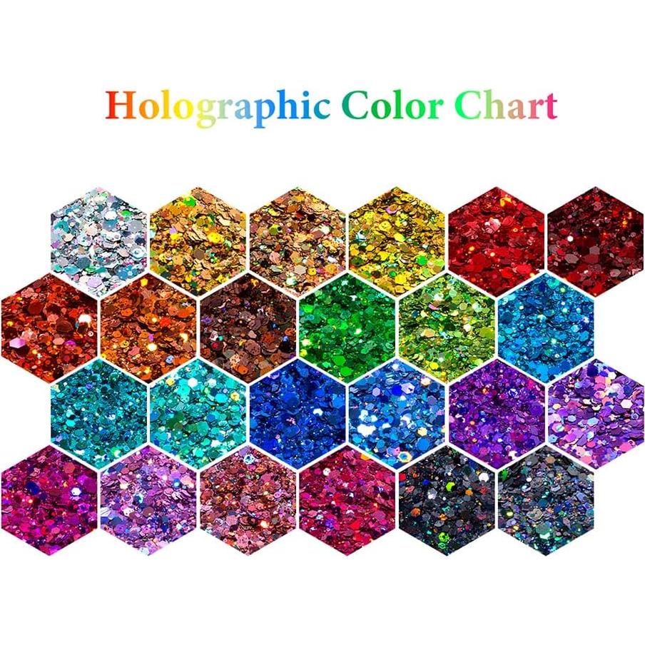 Purpurina en Polvo PrettyG 57g Holográfica para Manualidades