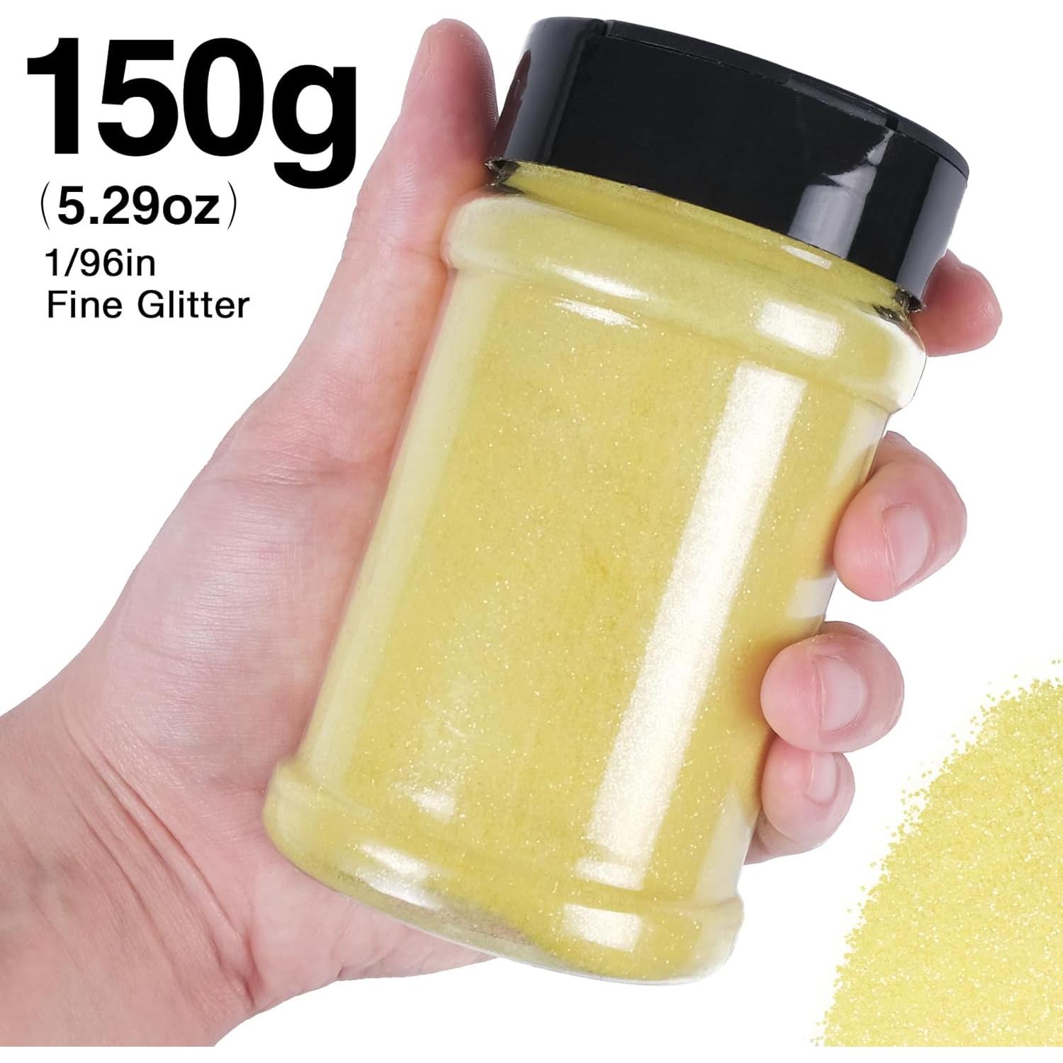 Glitter Amarillo Extra Fino PIXGLITTER 150g para Manualidades