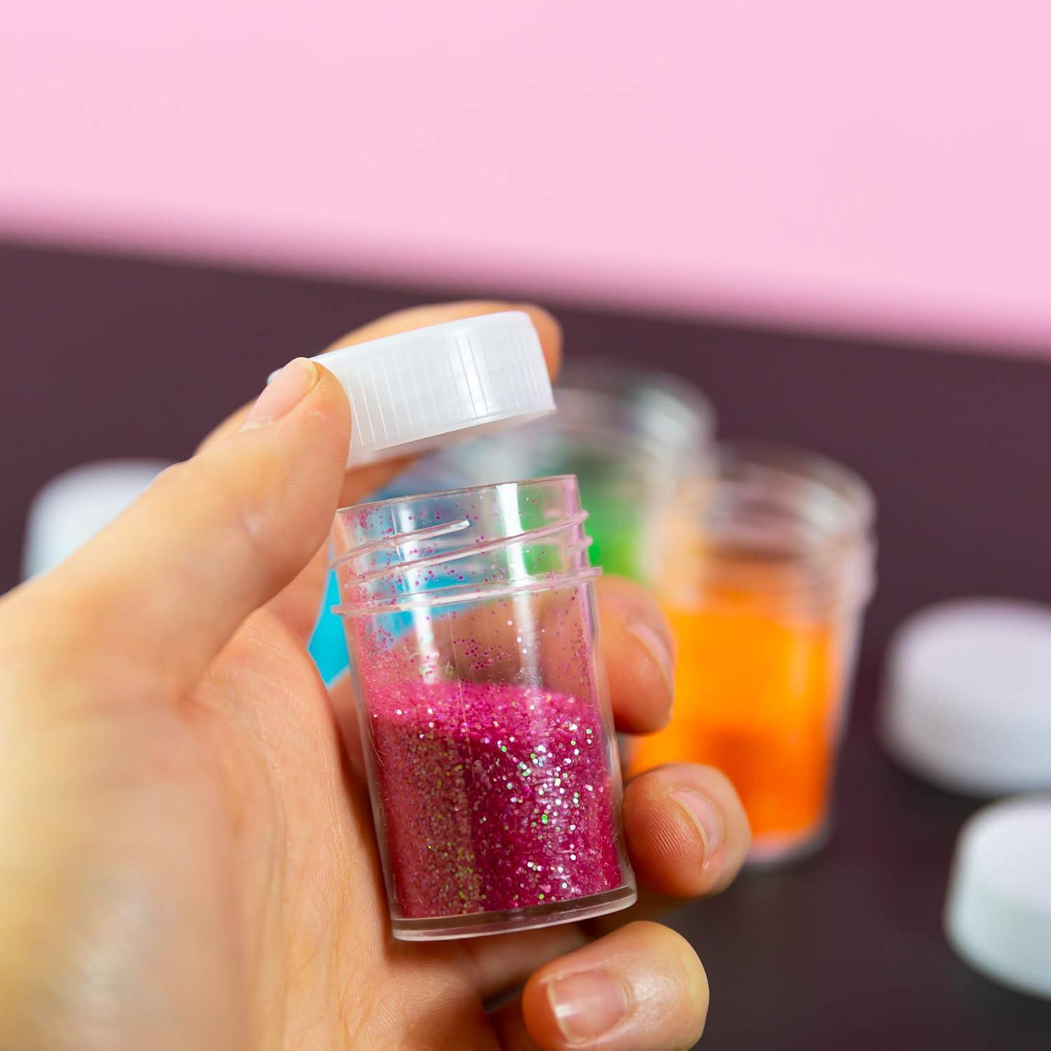 Polvo Brillante BAZIC 24 Paquetes Neón para Manualidades 32g