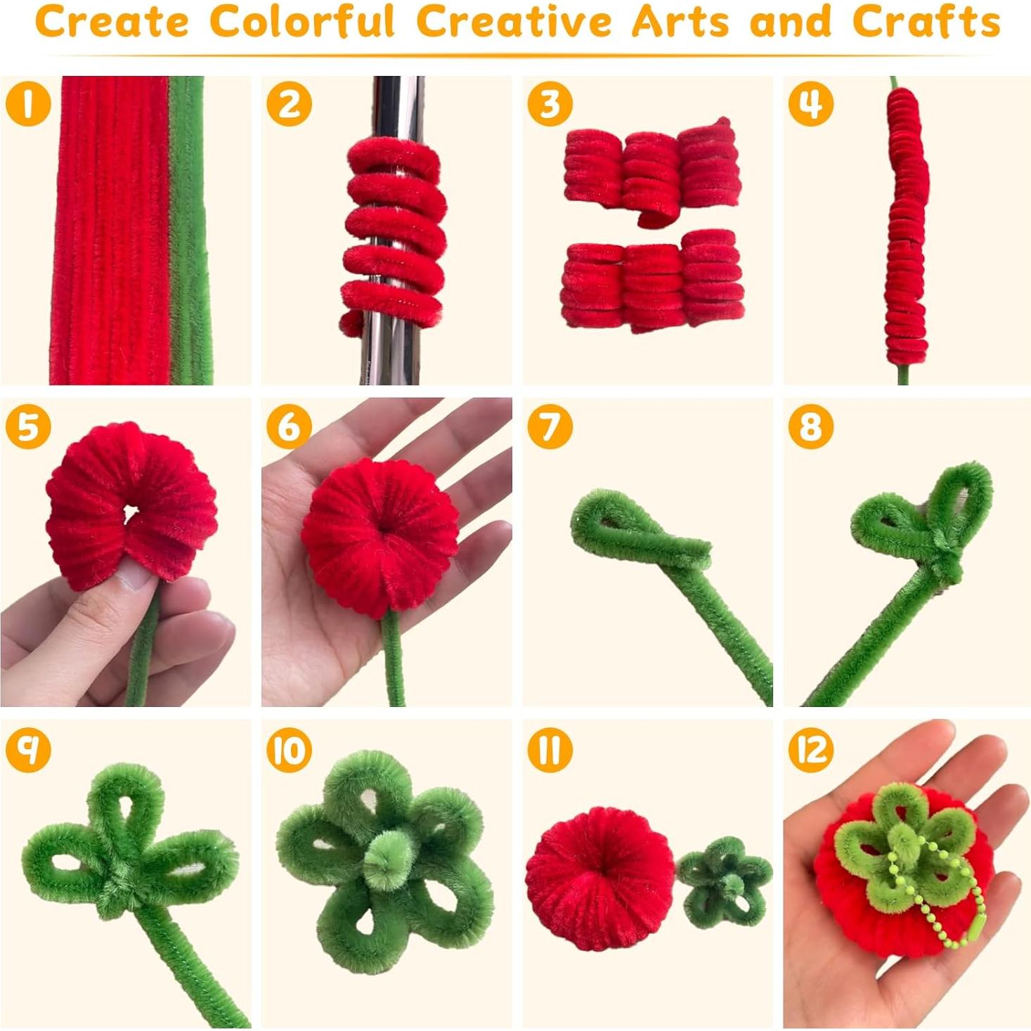 300 Limpiapipas Multicolor Opvixi 30 cm x 6 mm para Manualidades