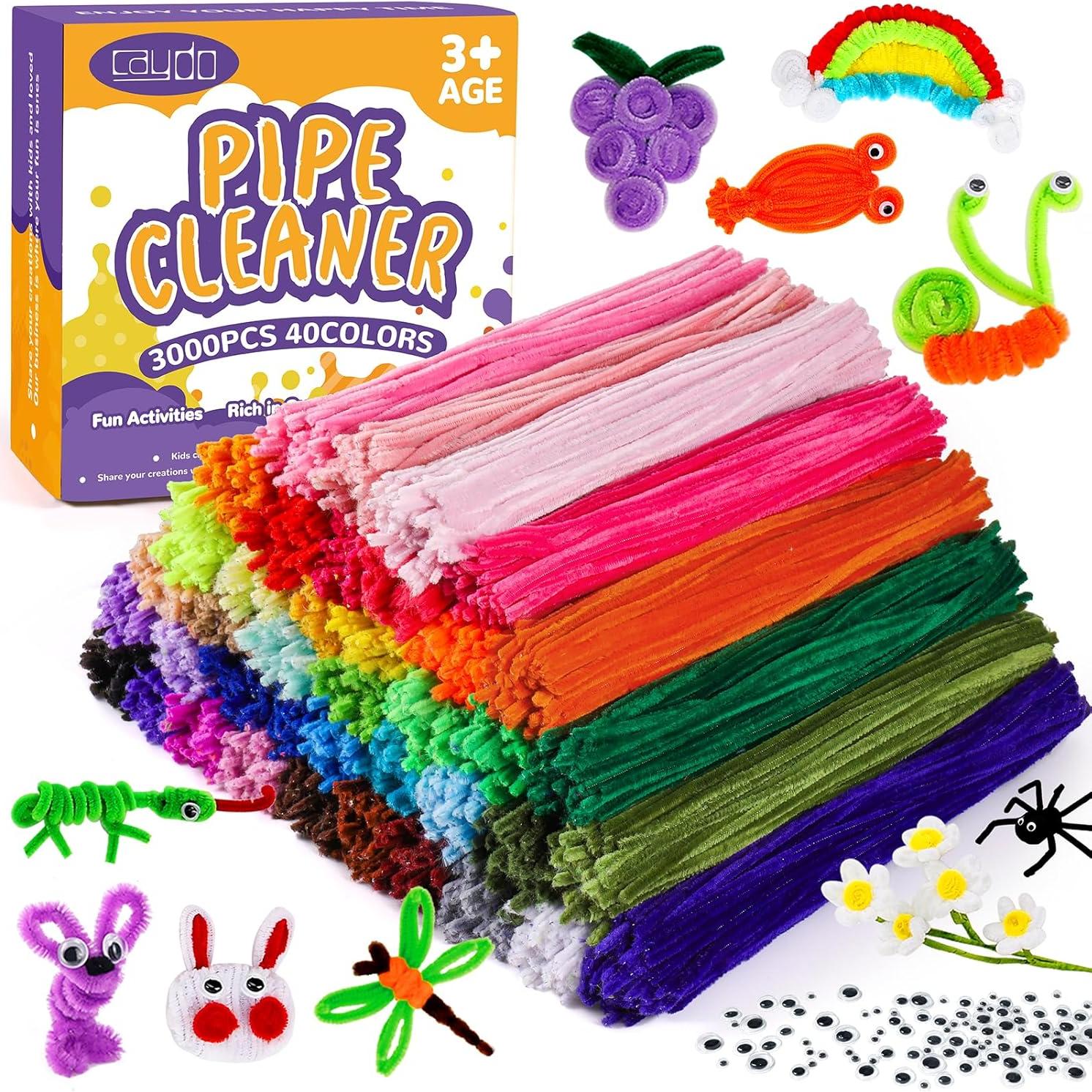 Limpiapipas Caydo 360 Piezas 40 Colores para Manualidades