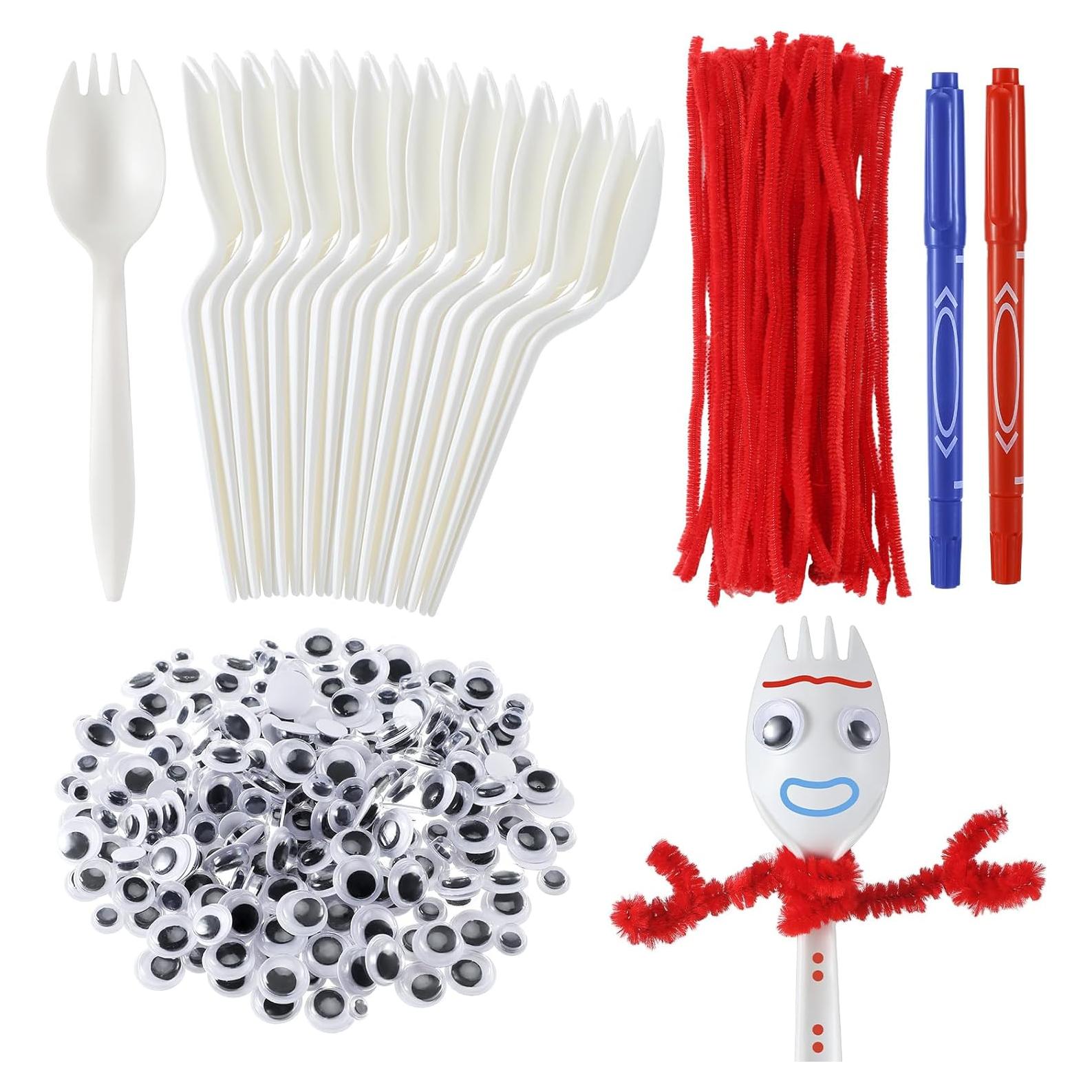 Kit de Manualidades Relaxgiant 50 Piezas Sporks y Ojos Móviles