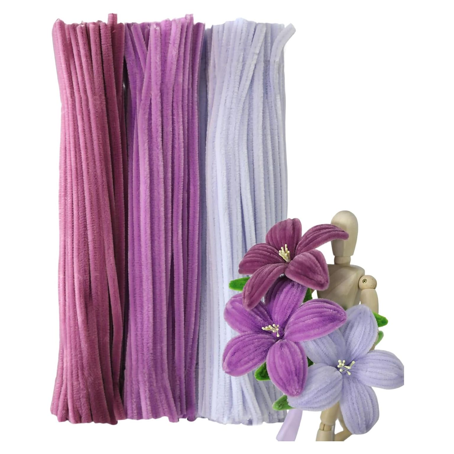 300 Limpiapipas Ombre Púrpura Claro Harmoso para Manualidades