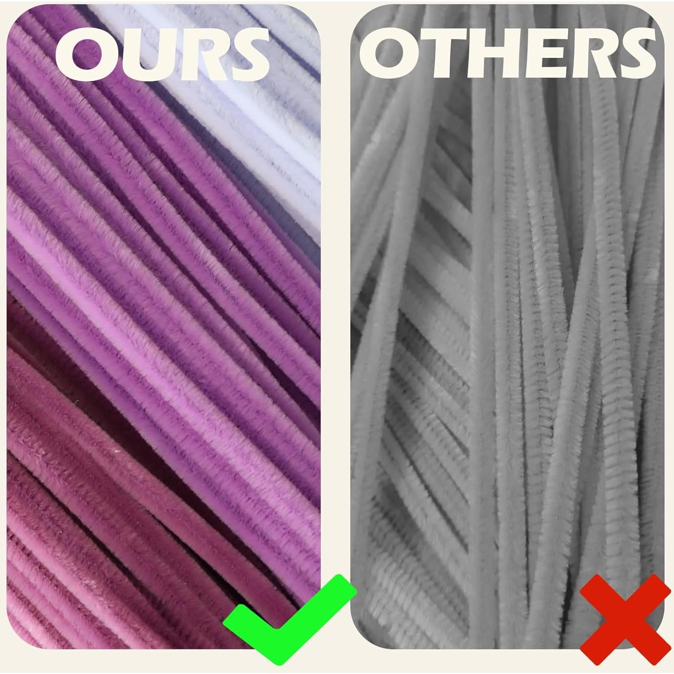 300 Limpiapipas Ombre Púrpura Claro Harmoso para Manualidades