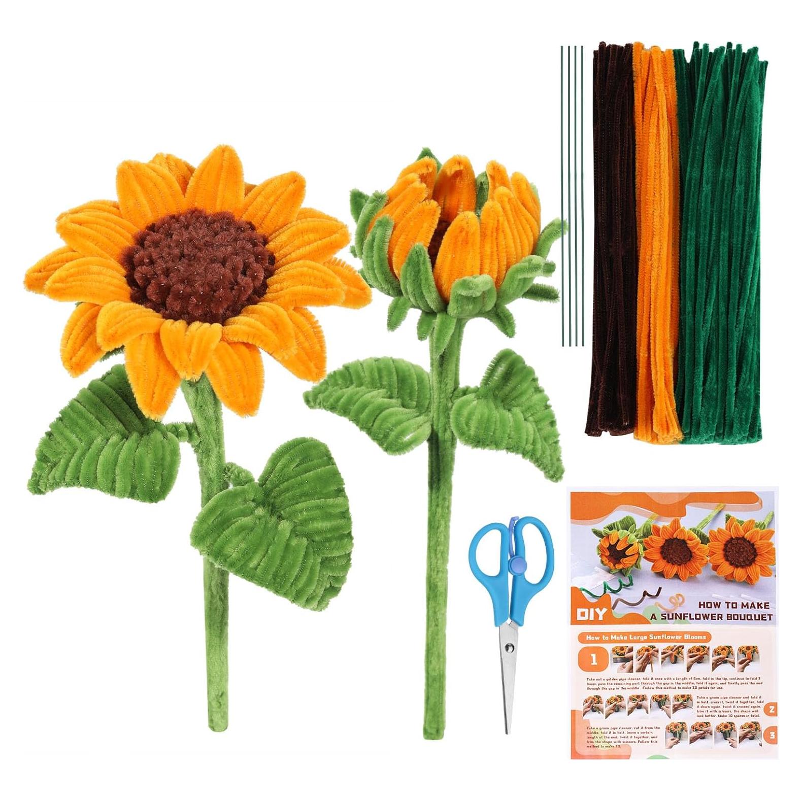 Kit de Manualidades UzecPk 190 Piezas Limpiapipas Flores