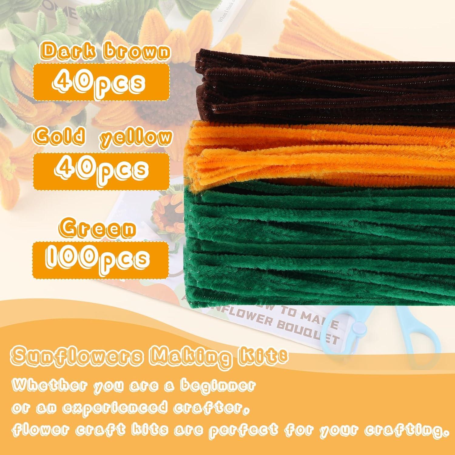 Kit de Manualidades UzecPk 190 Piezas Limpiapipas Flores