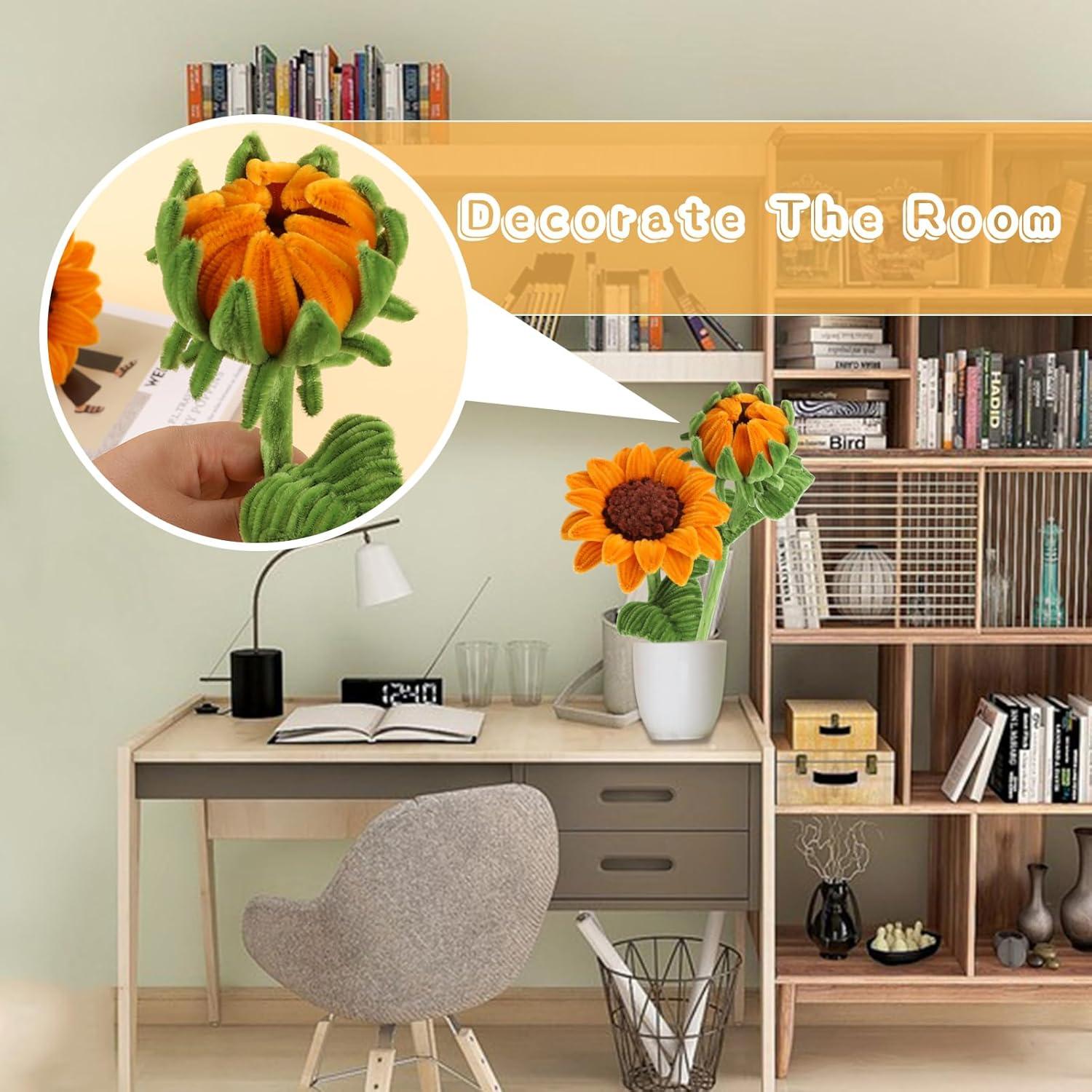 Kit de Manualidades UzecPk 190 Piezas Limpiapipas Flores