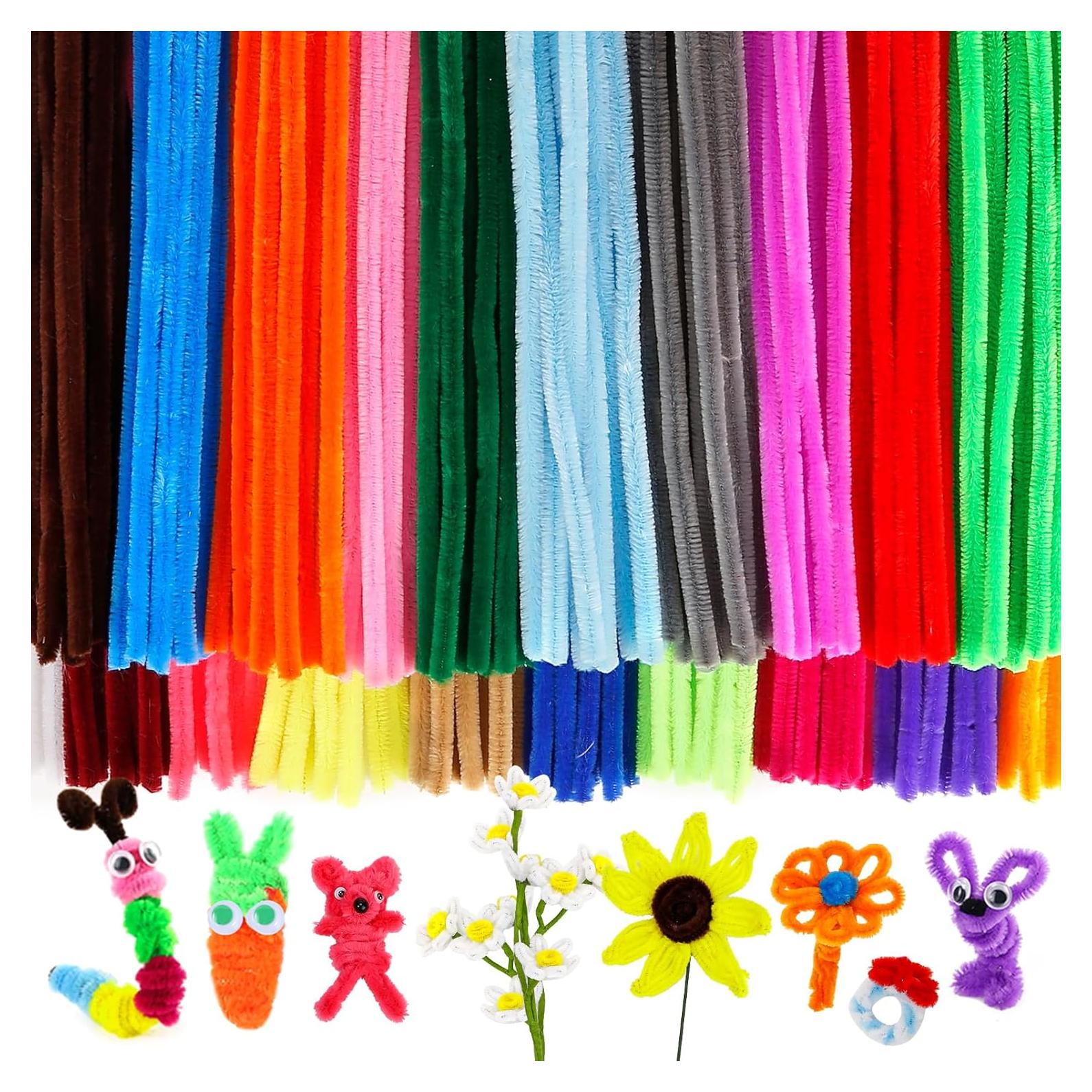 Caydo 200 Piezas Limpiapipas Gruesos 9mm x 30cm Manualidades