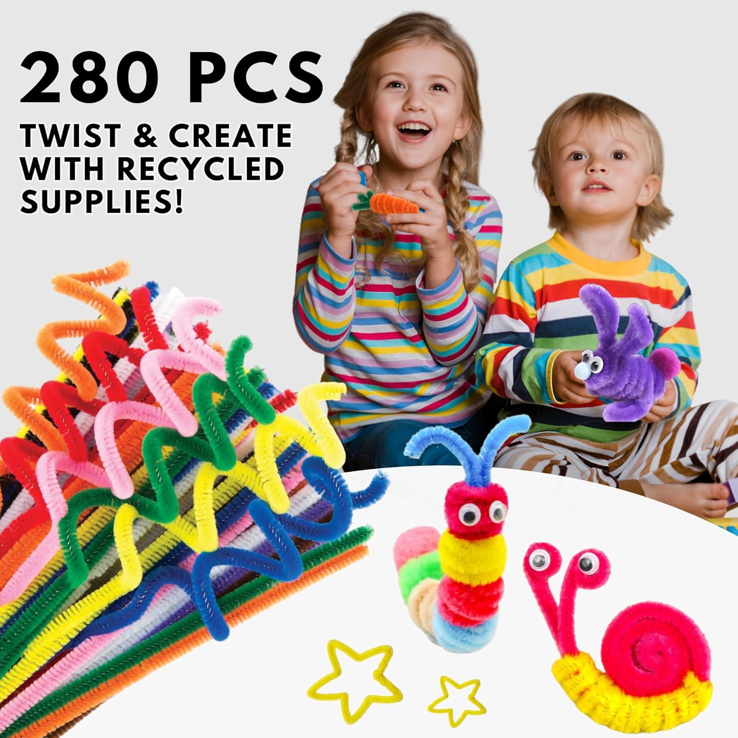 Limpiapipas Manualidades 280 PCS Luwans 30.48 cm Multicolores