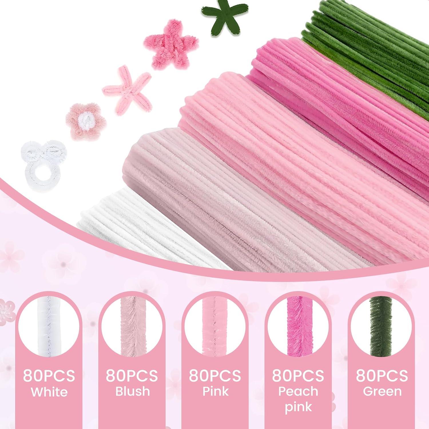 Kit de Manualidades de Flores Sykart - 400 Piezas Rosa