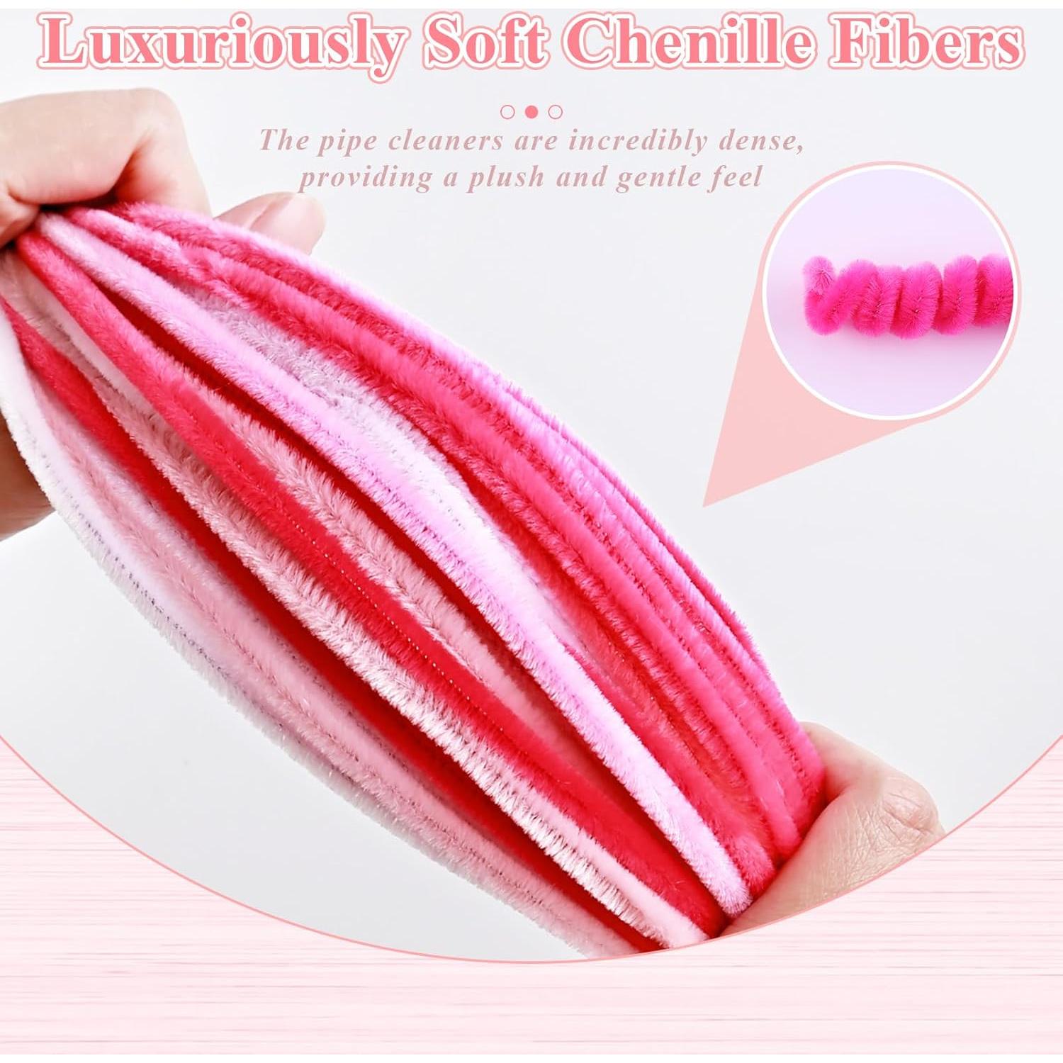 Limpiapipas Yalumo 500 PCS Rosa 30 cm 6 Colores Manualidades