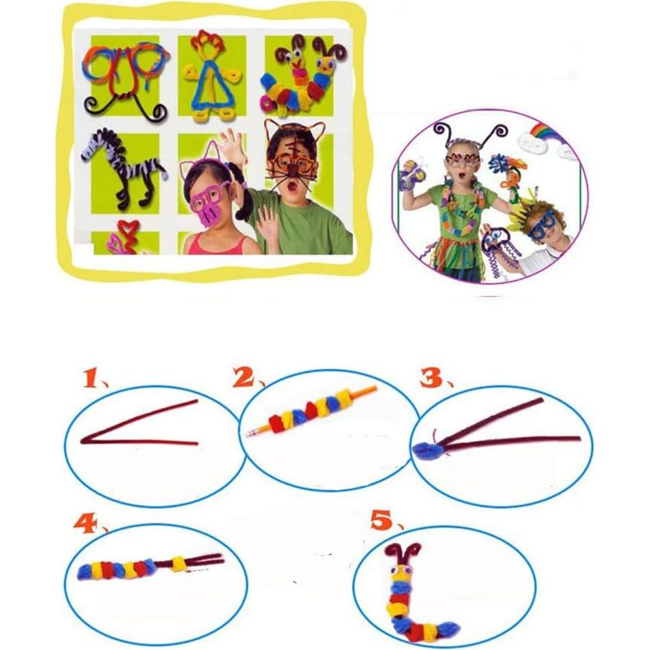 Set de Manualidades ANDES 300pc Limpiapipas y Pompones