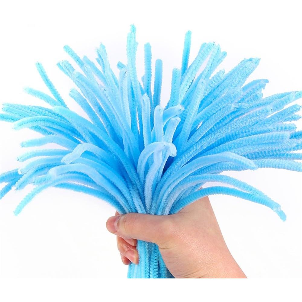 100 Limpiapipas Chenille Azul 30.48 cm para Manualidades DIY