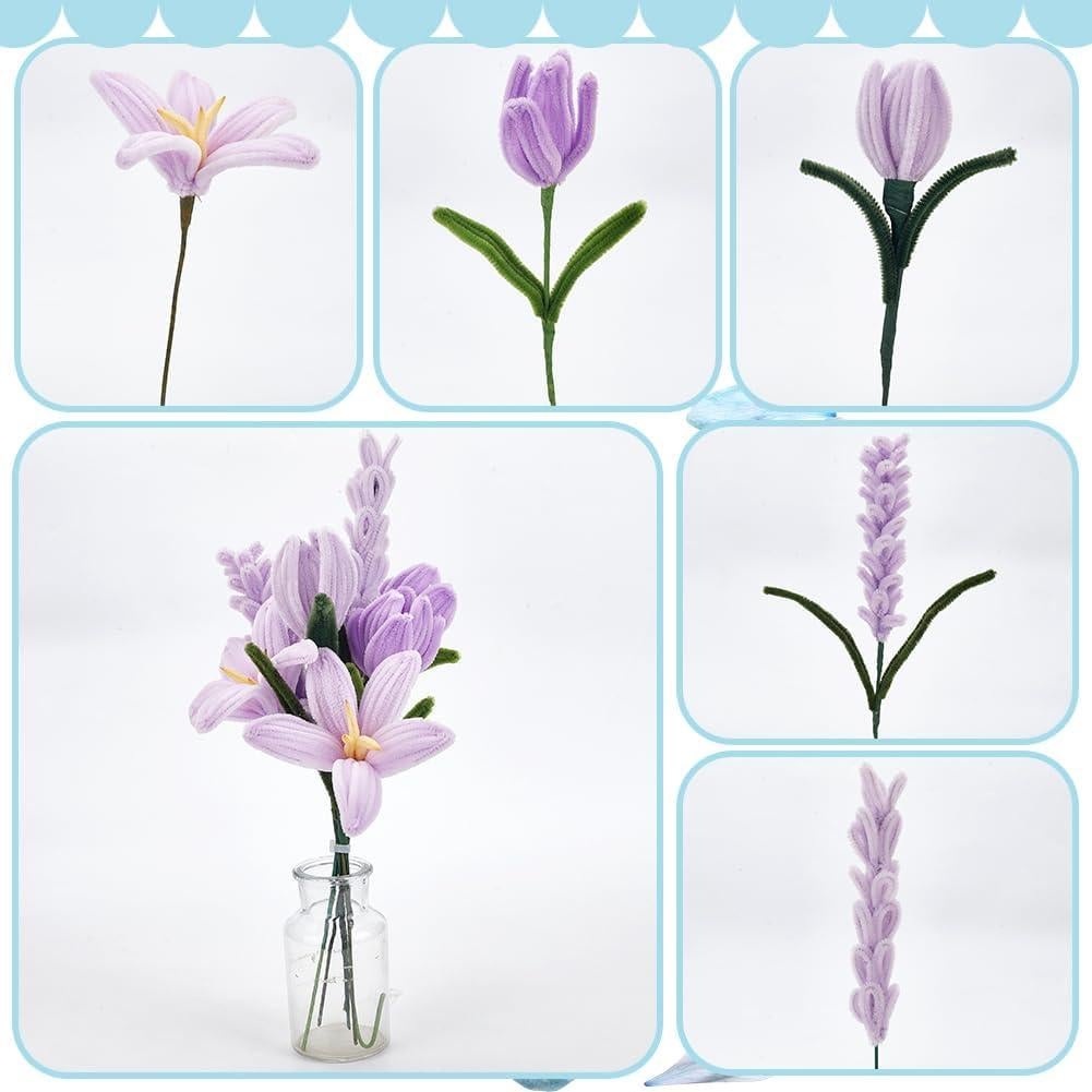 Kit de Manualidades DIY ORIGACH 310 Piezas Flores Chenille