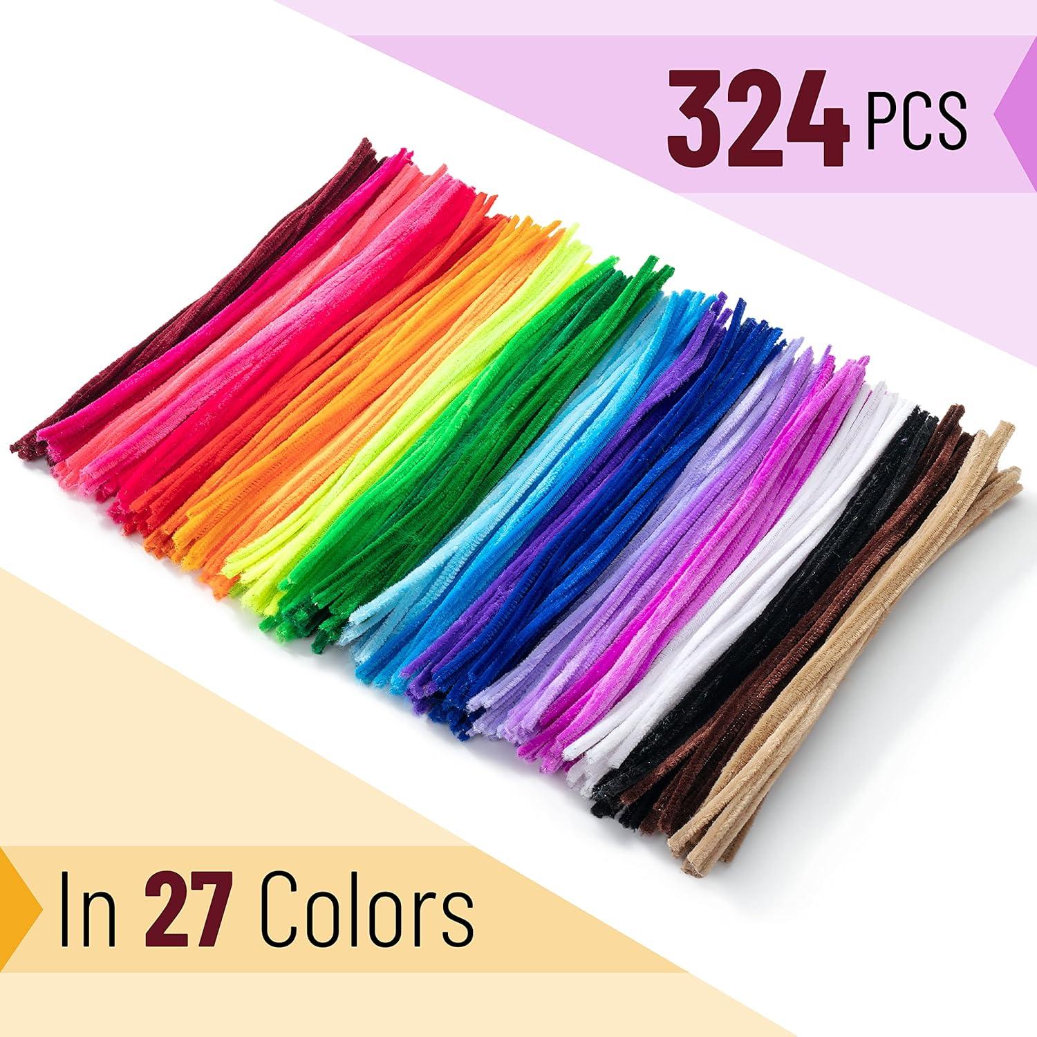 Tallos de Chenille Mr. Pen 324 Pcs 27 Colores Manualidades
