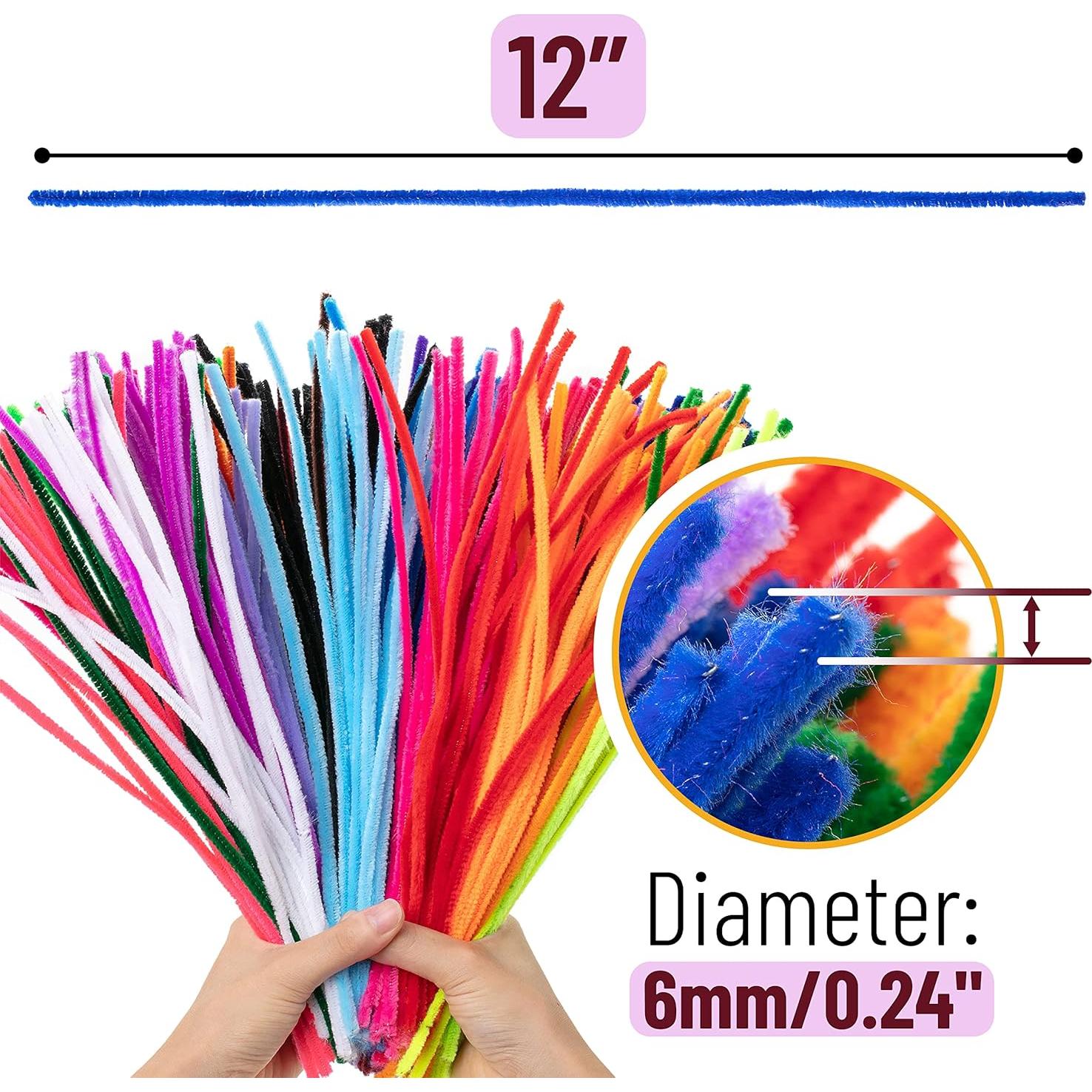 Tallos de Chenille Mr. Pen 324 Pcs 27 Colores Manualidades